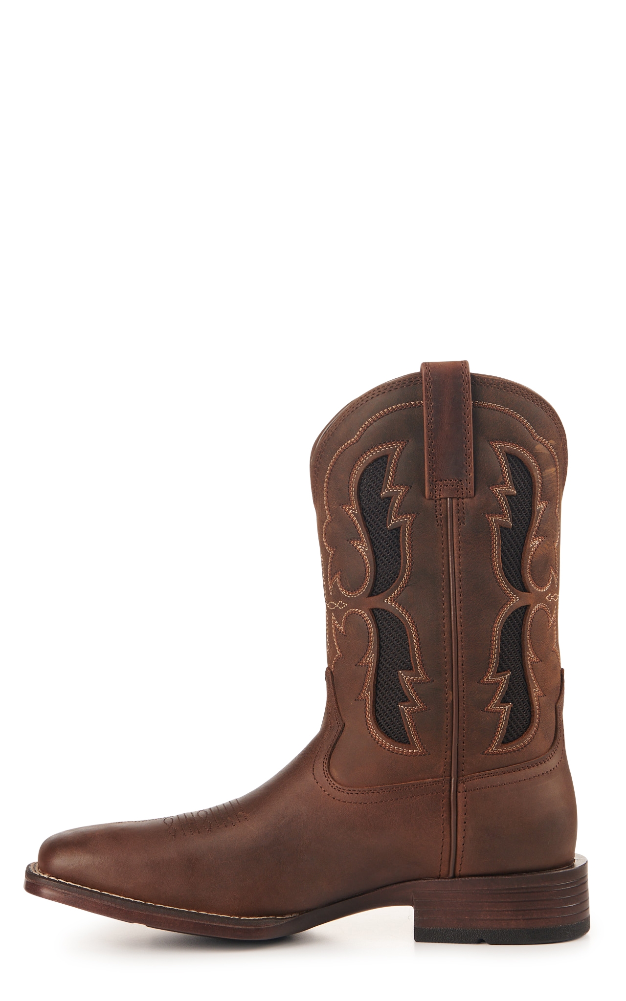 Ariat Men's Dash VentTEK Ultra Distressed Brown Bantamweight Square Toe Cowboy Boots - Image 1