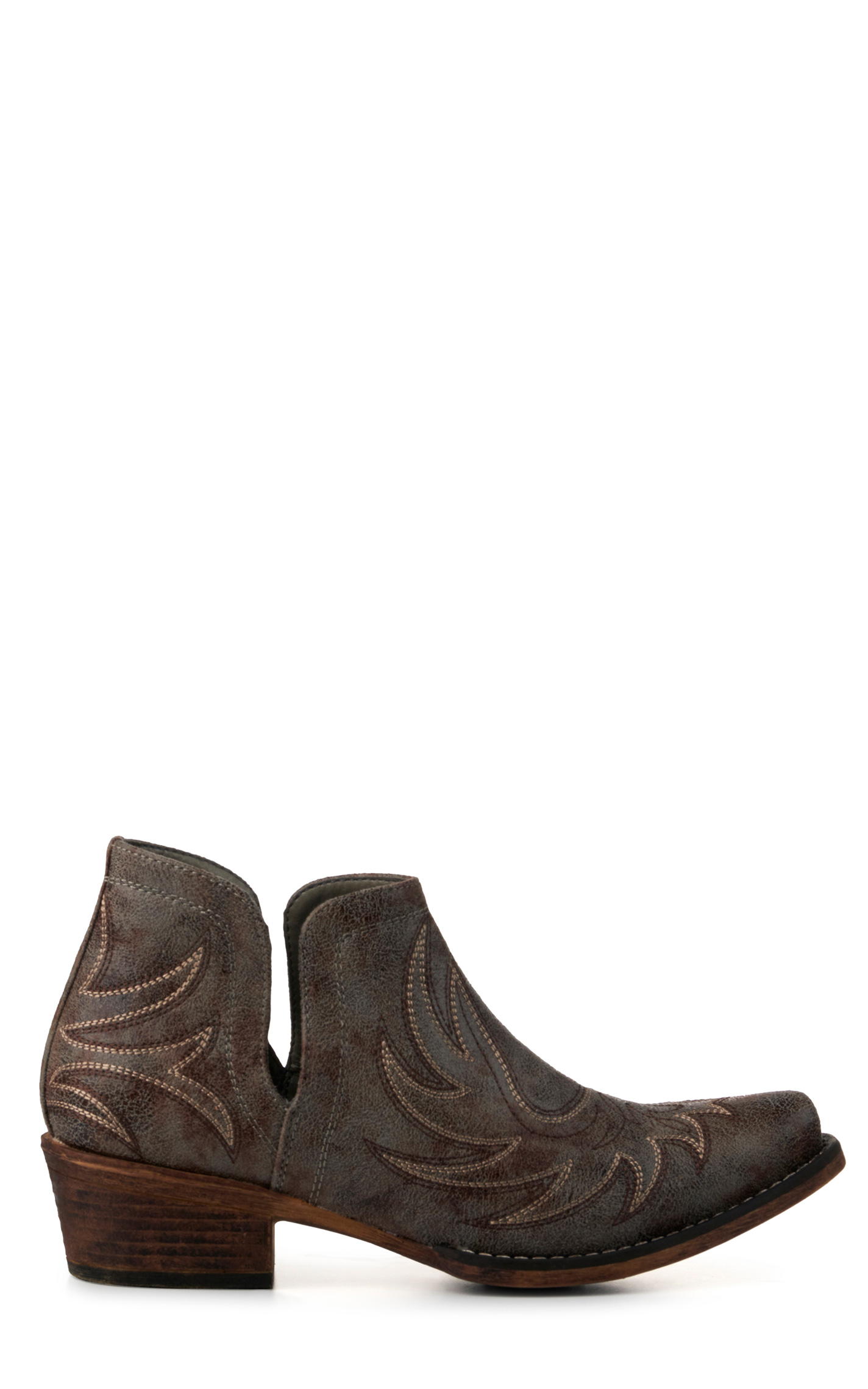 Roper Women's Gray Snip Toe Cowboy Booties - Image 1
