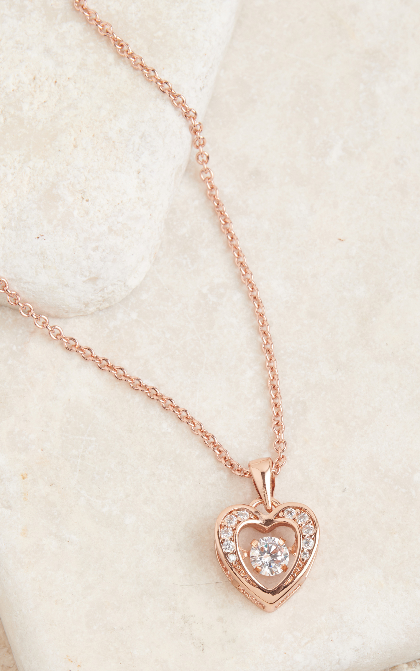 Montana Silversmiths Women's Rose Gold Heart Necklace - Image 1