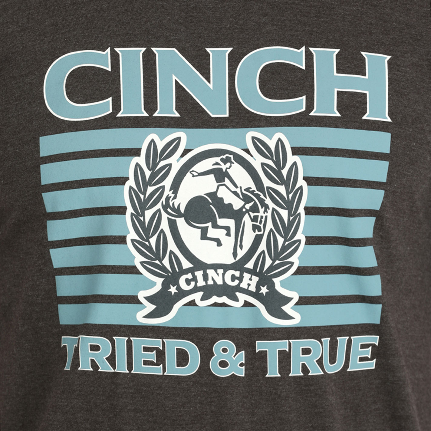 Cinch Men's Charcoal Tried & True Logo Graphic T-Shirt - Image 1