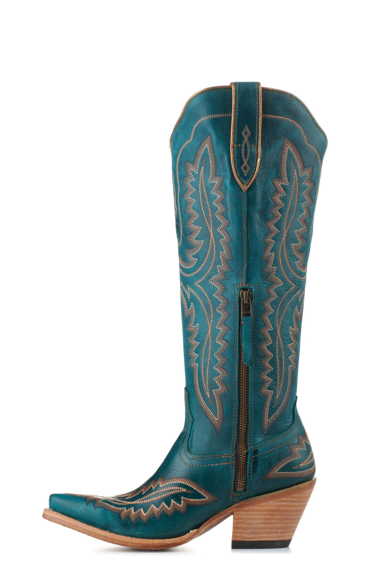 Ariat Women's Casanova Turquoise Snip Toe Tall Cowboy Boots - Image 1