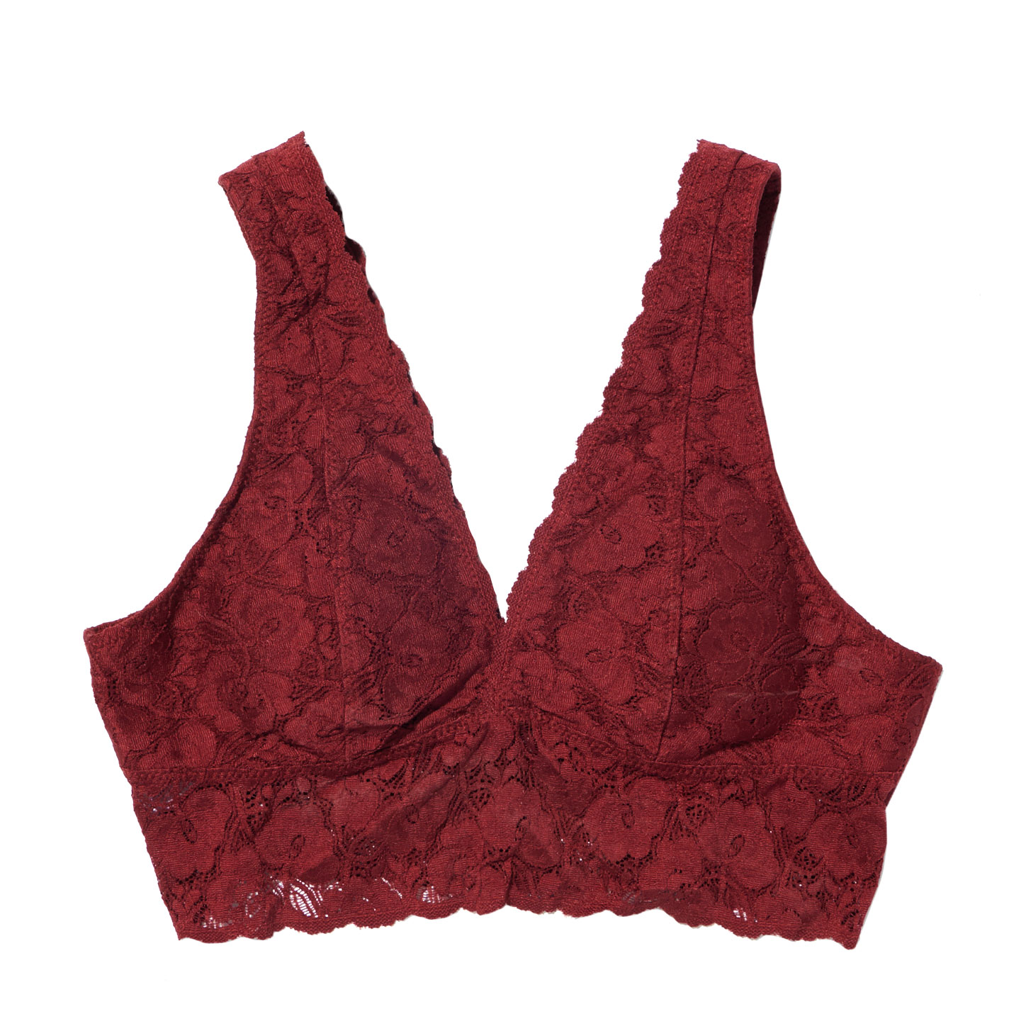 Wishlist Deep Red Lace Wide Strap Bralette - Image 1