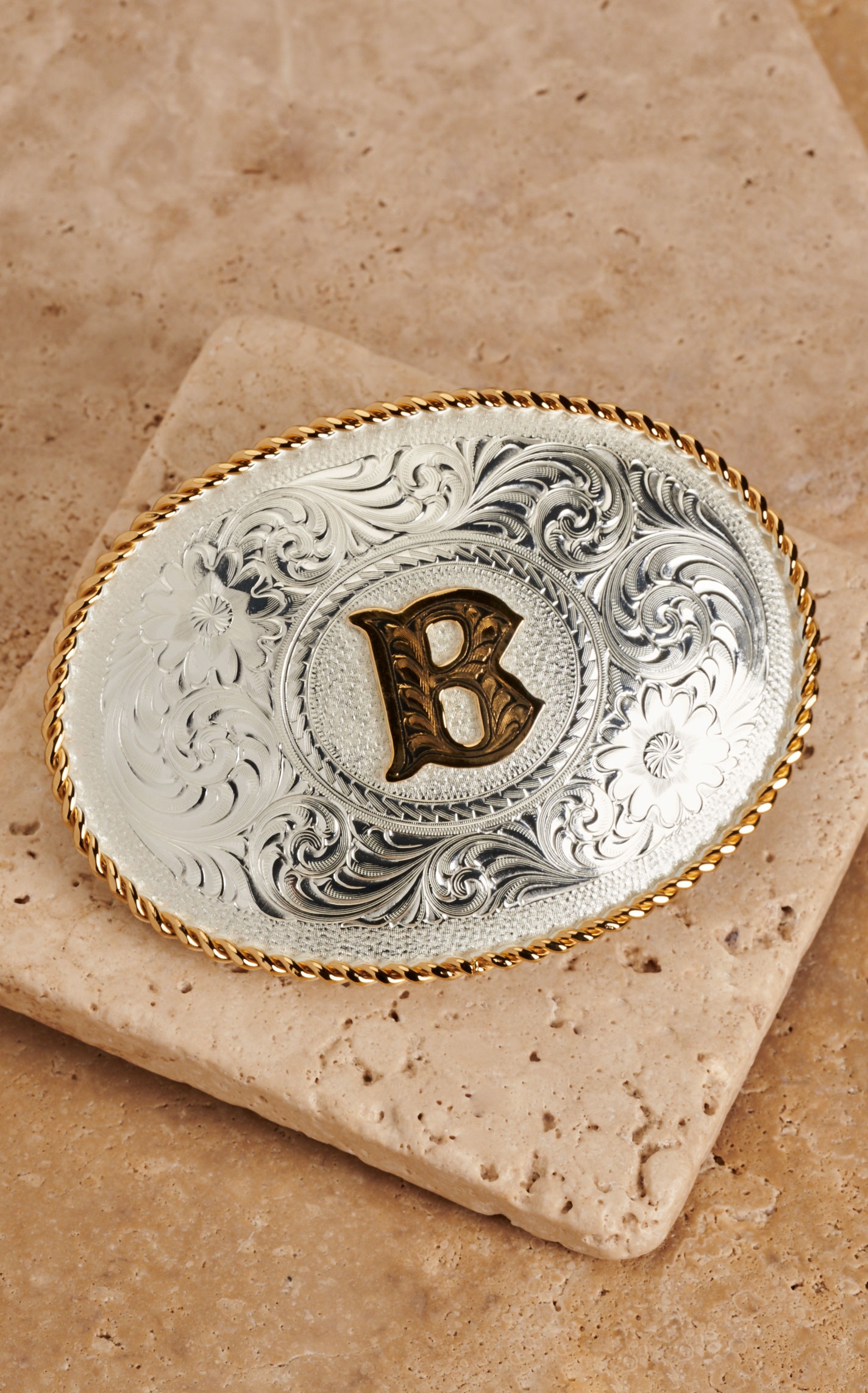 Montana Silversmiths Silver with Gold Oval \