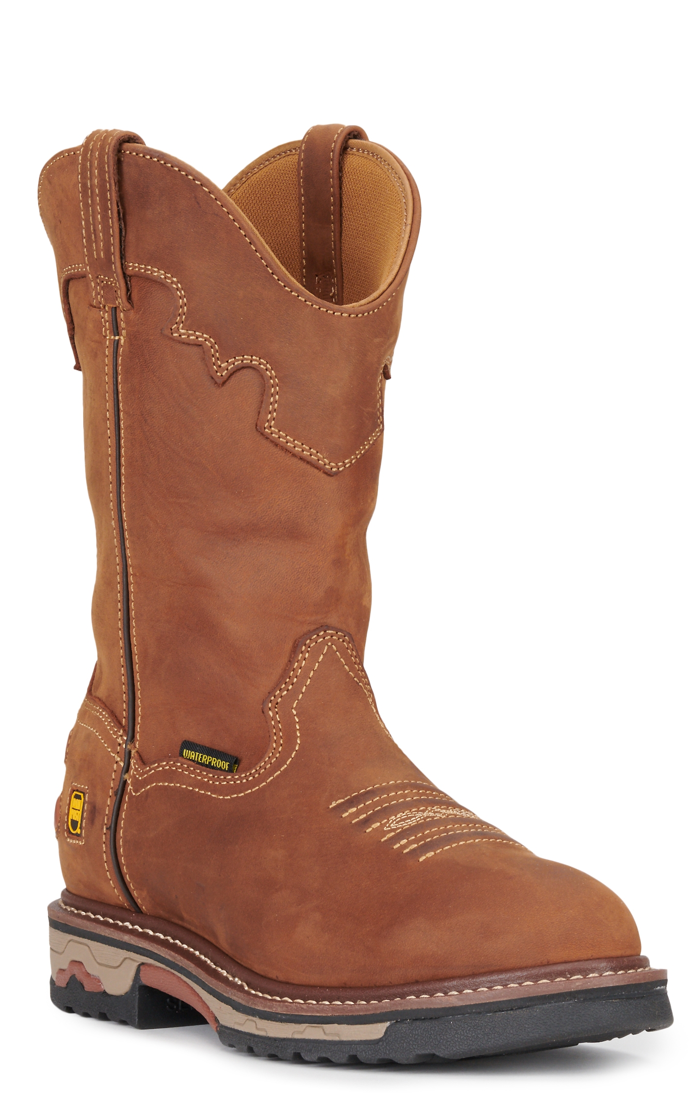 MEN 11IN  SADDLE TAN WP WD SQ TOE - Image 1