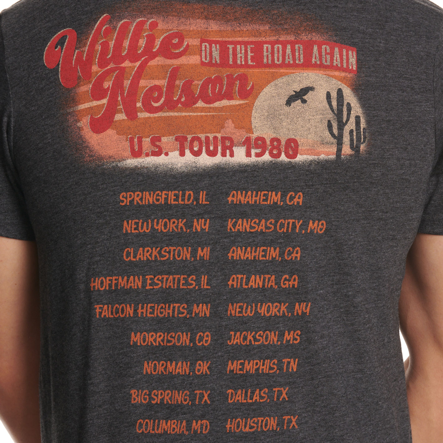 Wrangler X Men's Willie Nelson Black Graphic T-Shirt - Image 1