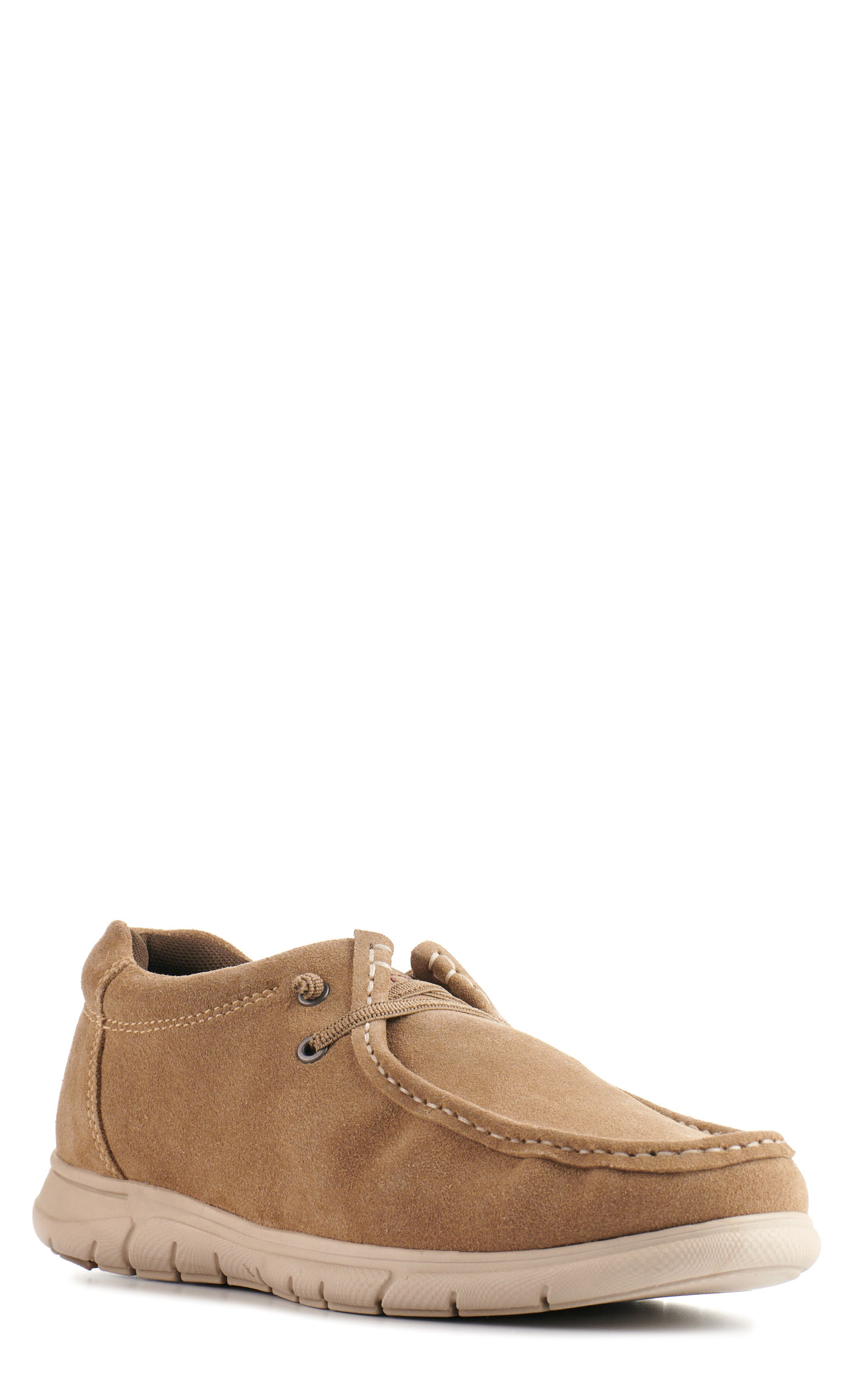 Roper Men's Cliff Tan Suede Moc Toe Casual Shoes - Image 1