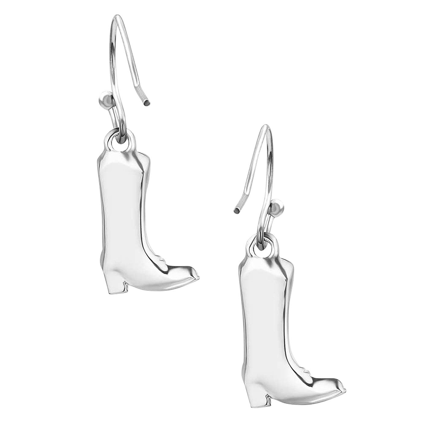 Montana Silversmith Silver Etched Tiny Boot Earrings - Image 1