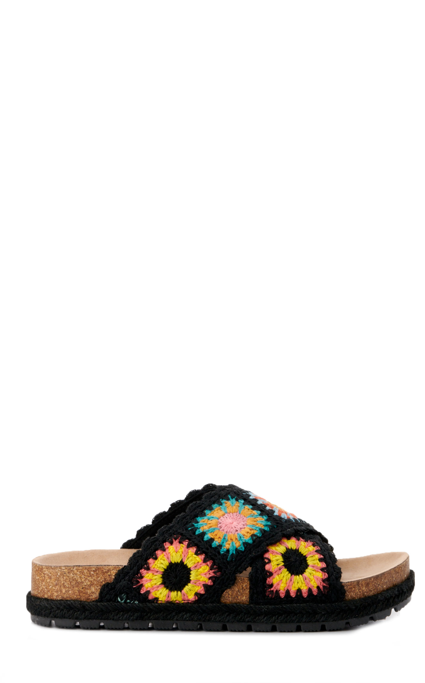 Dirty Laundry by Chinese Laundry Women's Tacoma Black Crochet Slide Sandals - Image 1
