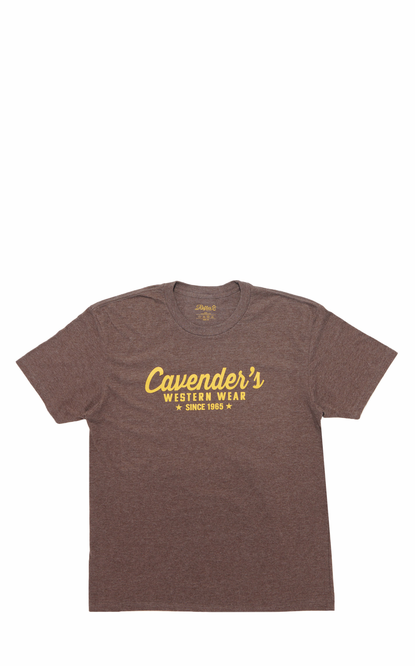 Cavender's Men's Heather Brown Cavender's Script T-Shirt - Image 1