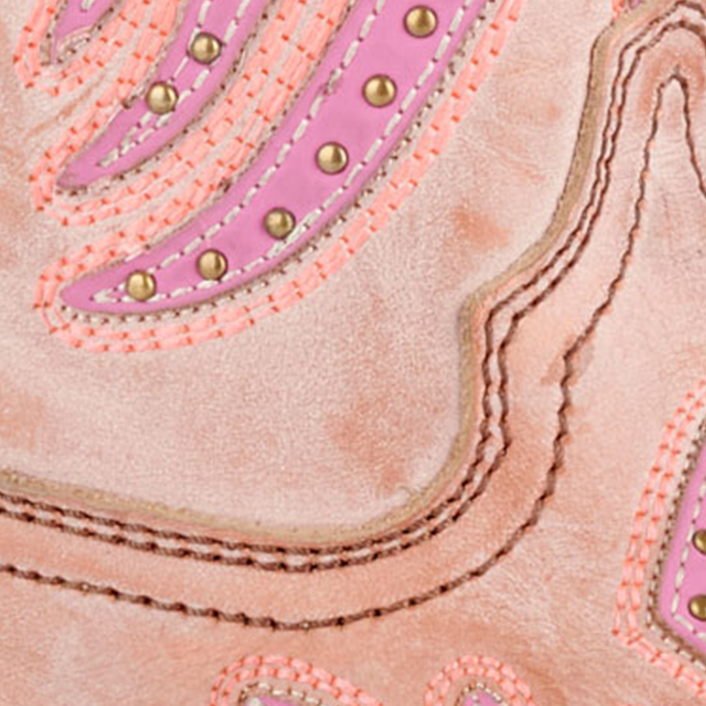 Corral Women's Light Pink with Hot Pink Overlay Black Light Snip Toe Cowboy Boots - Image 1