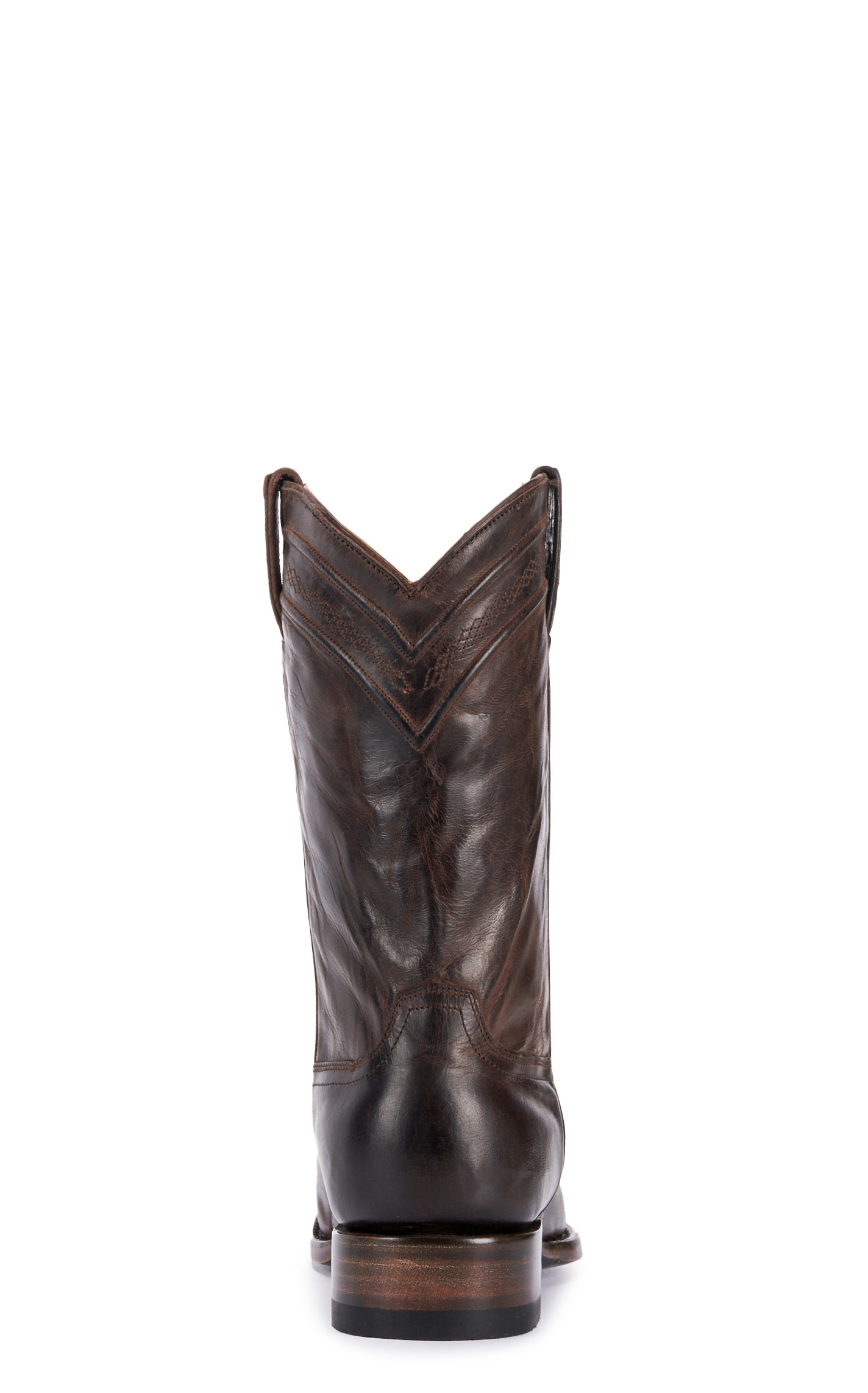 JRC & Sons Men's Todd Mad Dog Goat Leather Round Toe Roper Boot in Chocolate Brown - Image 1