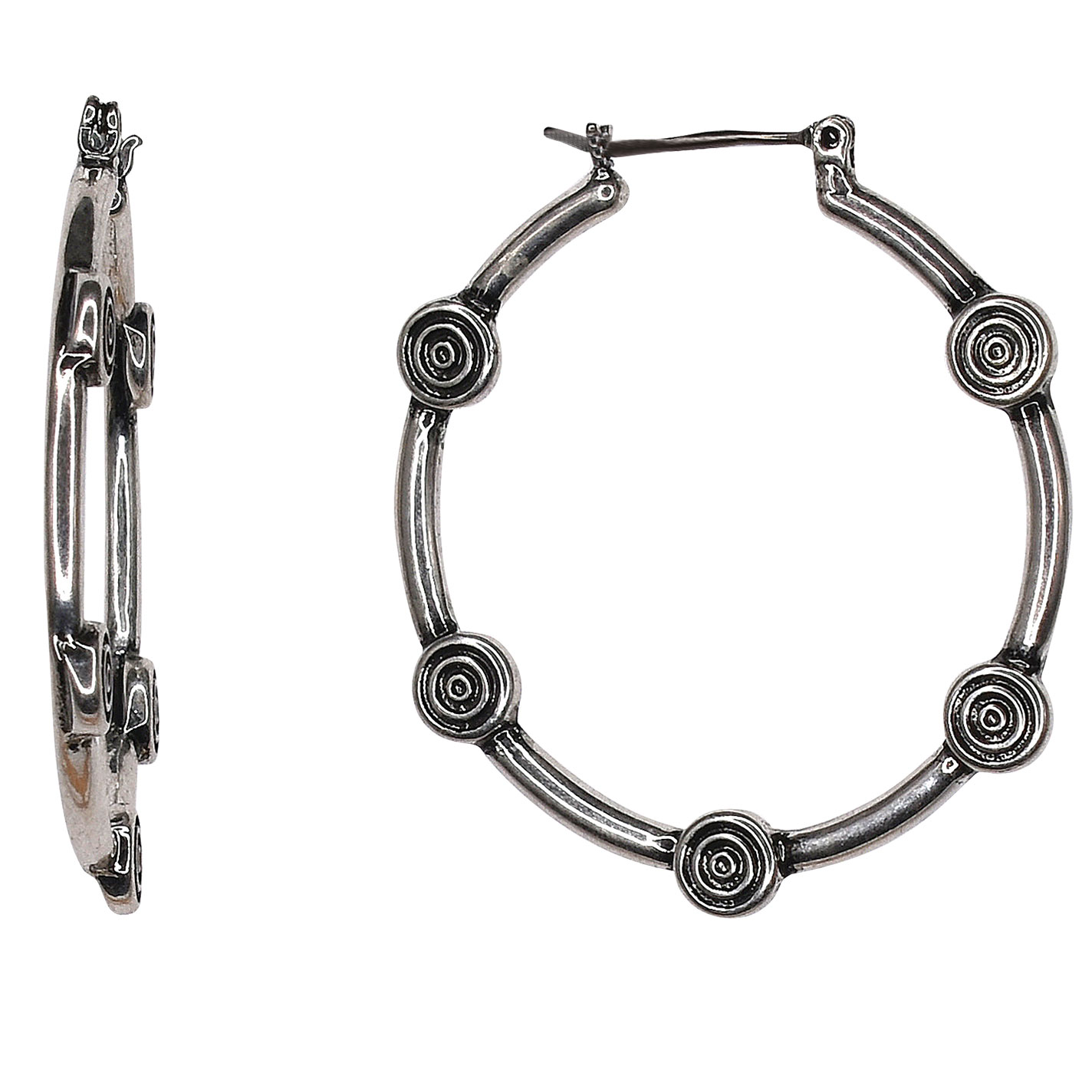Justin Silverstone Swirl Hoop Earrings - Image 1