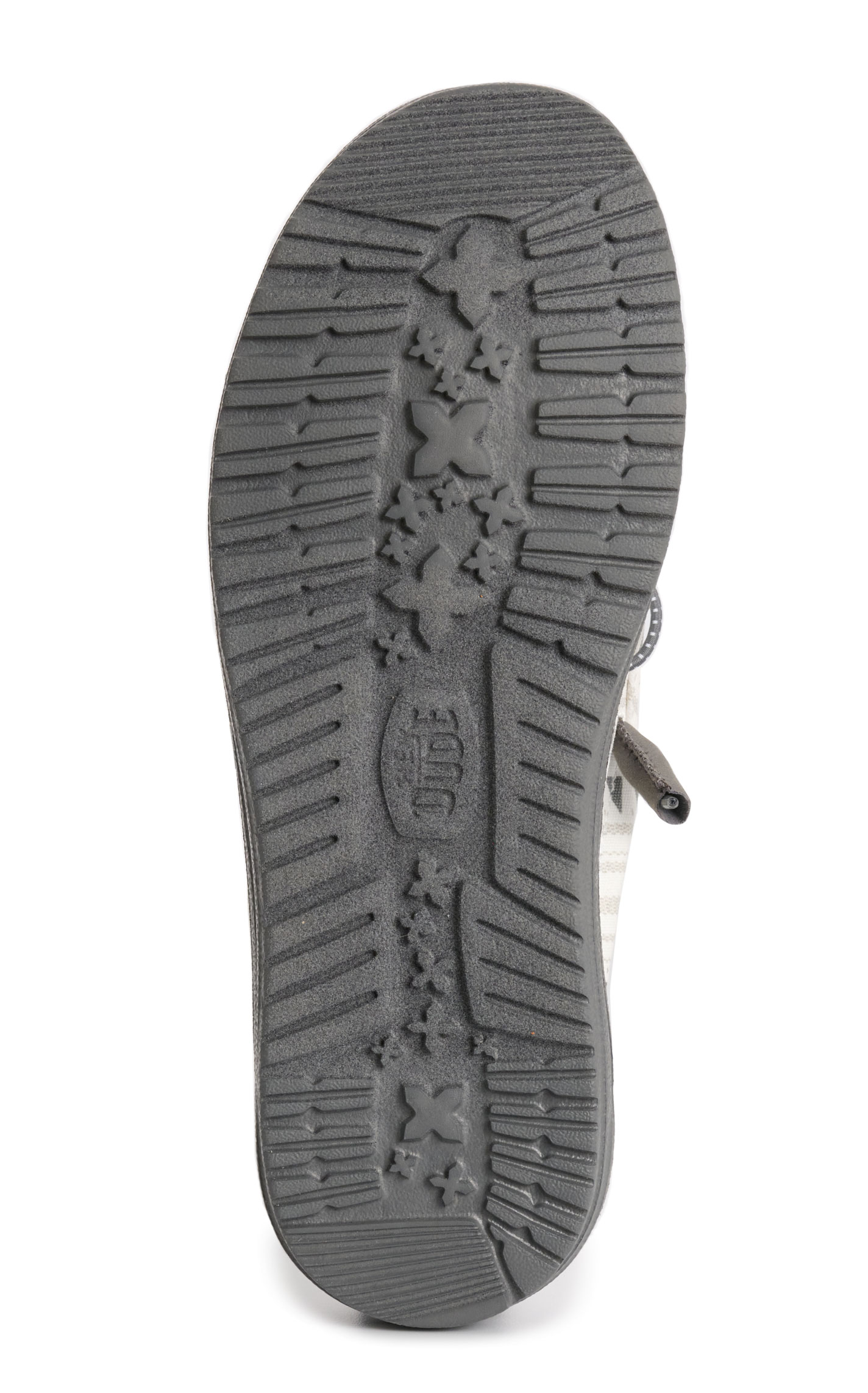 Hey Dude Men’s White & Gray Wally Aztec Lace Up Moc Toe Casual Shoes - Image 1