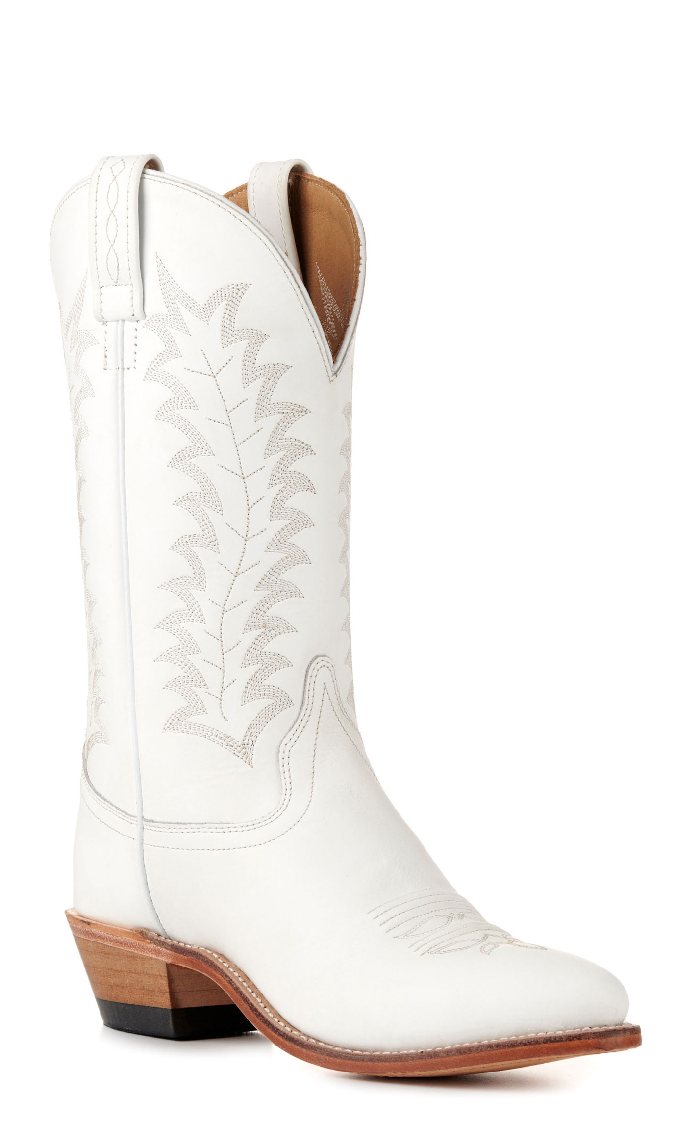 Old West Women's White R-Toe Cowboy Boots - Image 1