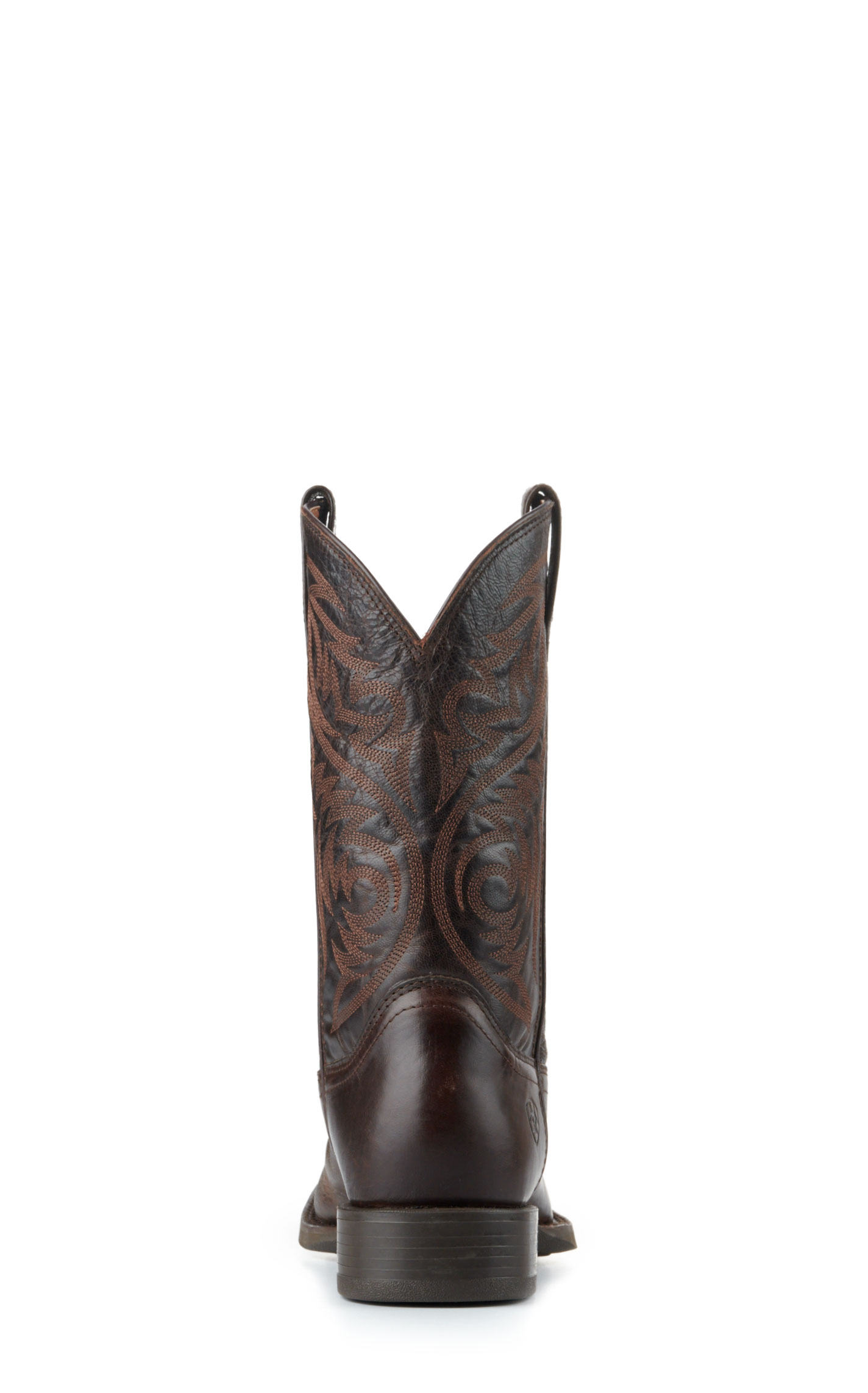 Ariat Men's Sport Herdsman Burnished Chocolate Punchy Square Toe Cowboy Boots - Image 1