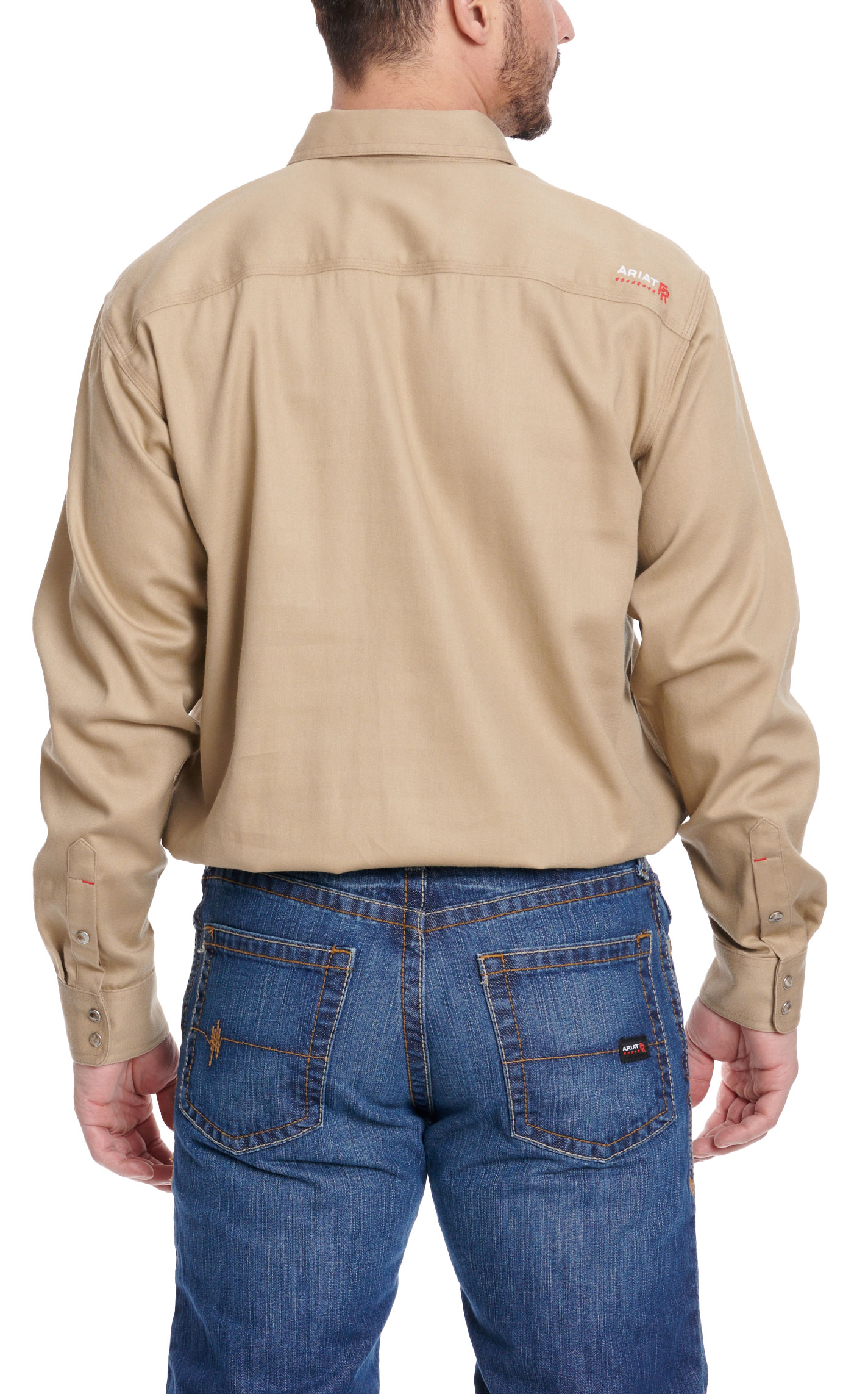 Ariat Men's Khaki Long Sleeve FR Work Shirt - Image 1