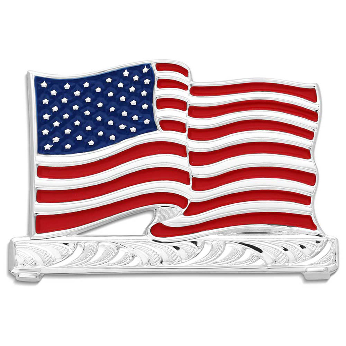 Montana Silversmiths Silver Colorful Patriot's Promise Hat Flag - Image 3