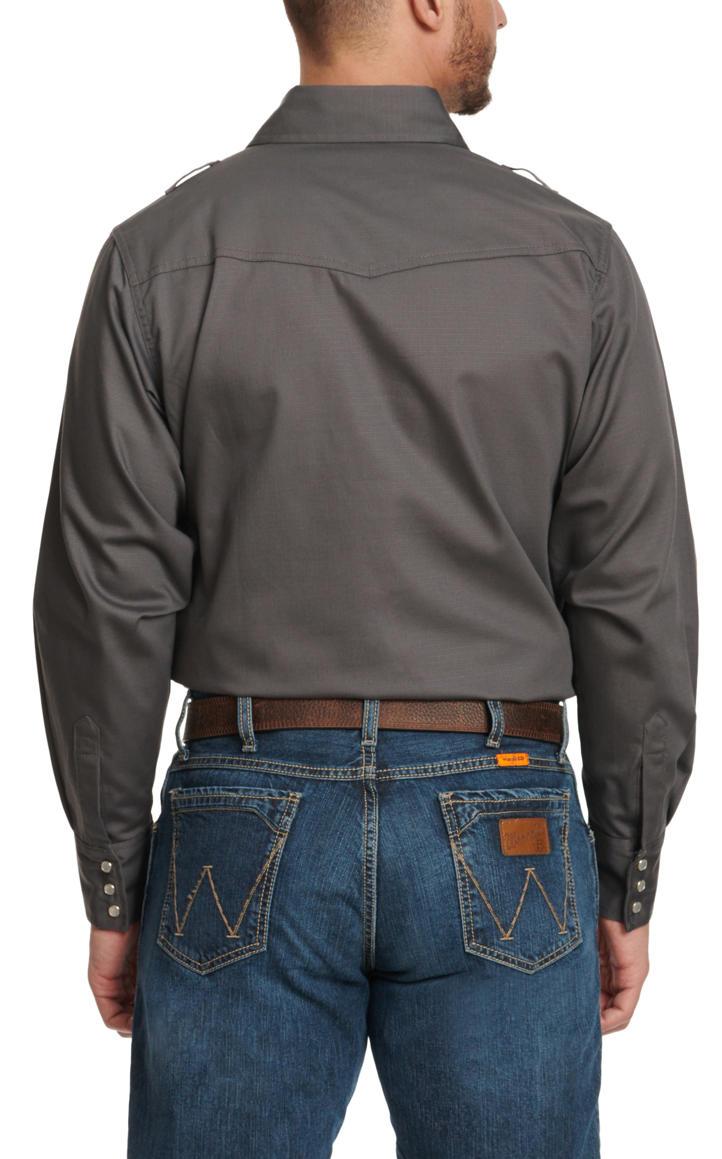 Forge Men's Dark Gray Lightweight Long Sleeve FR Work Shirt - Image 1