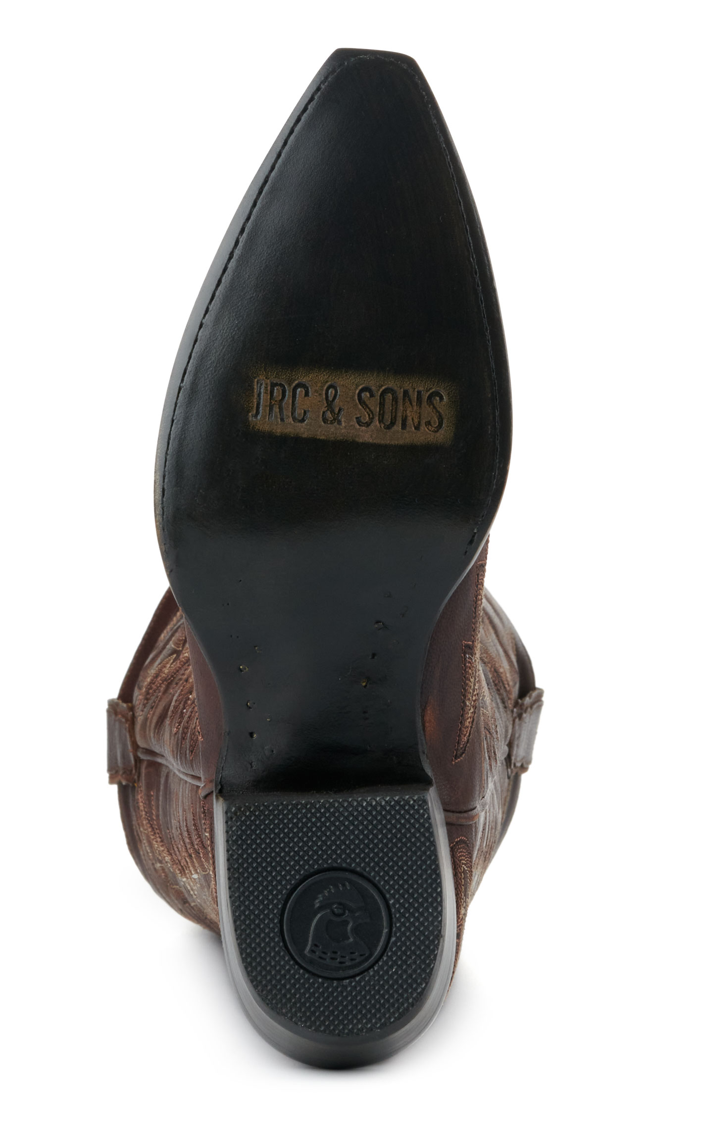 JRC & Sons Women’s Nancy Dark Brass Snip Toe Tall Cowboy Boots - Image 1