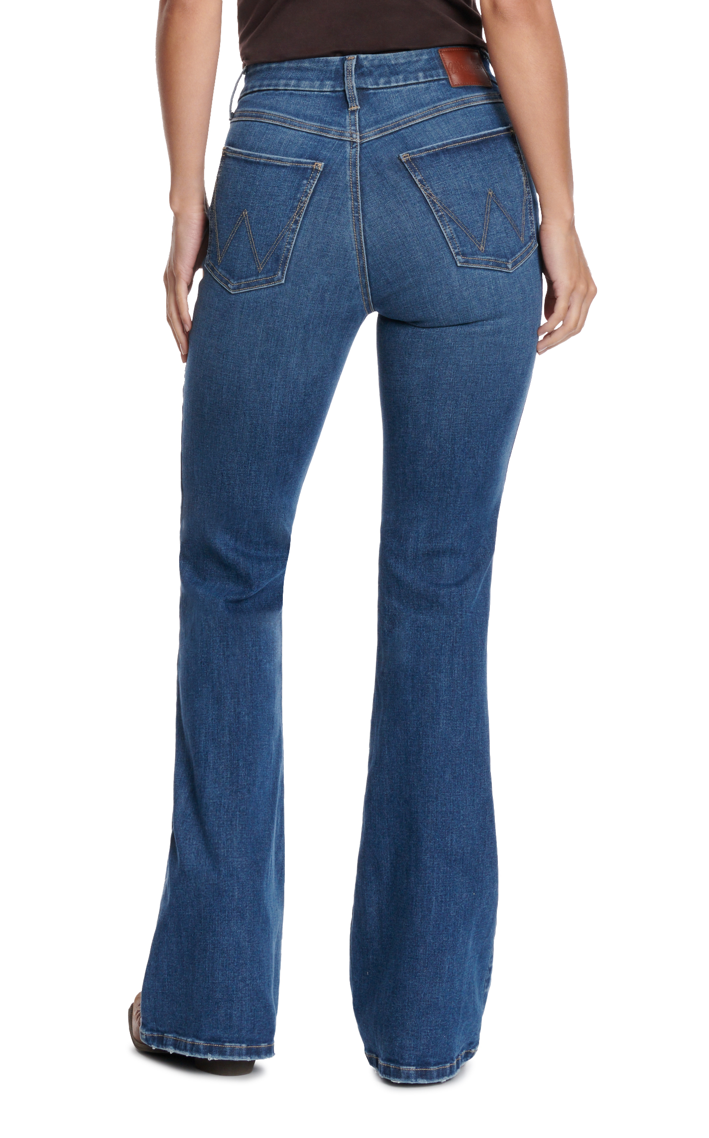 Wrangler Women's Medium Wash Lily Bespoke Flare Leg Jeans - Image 1