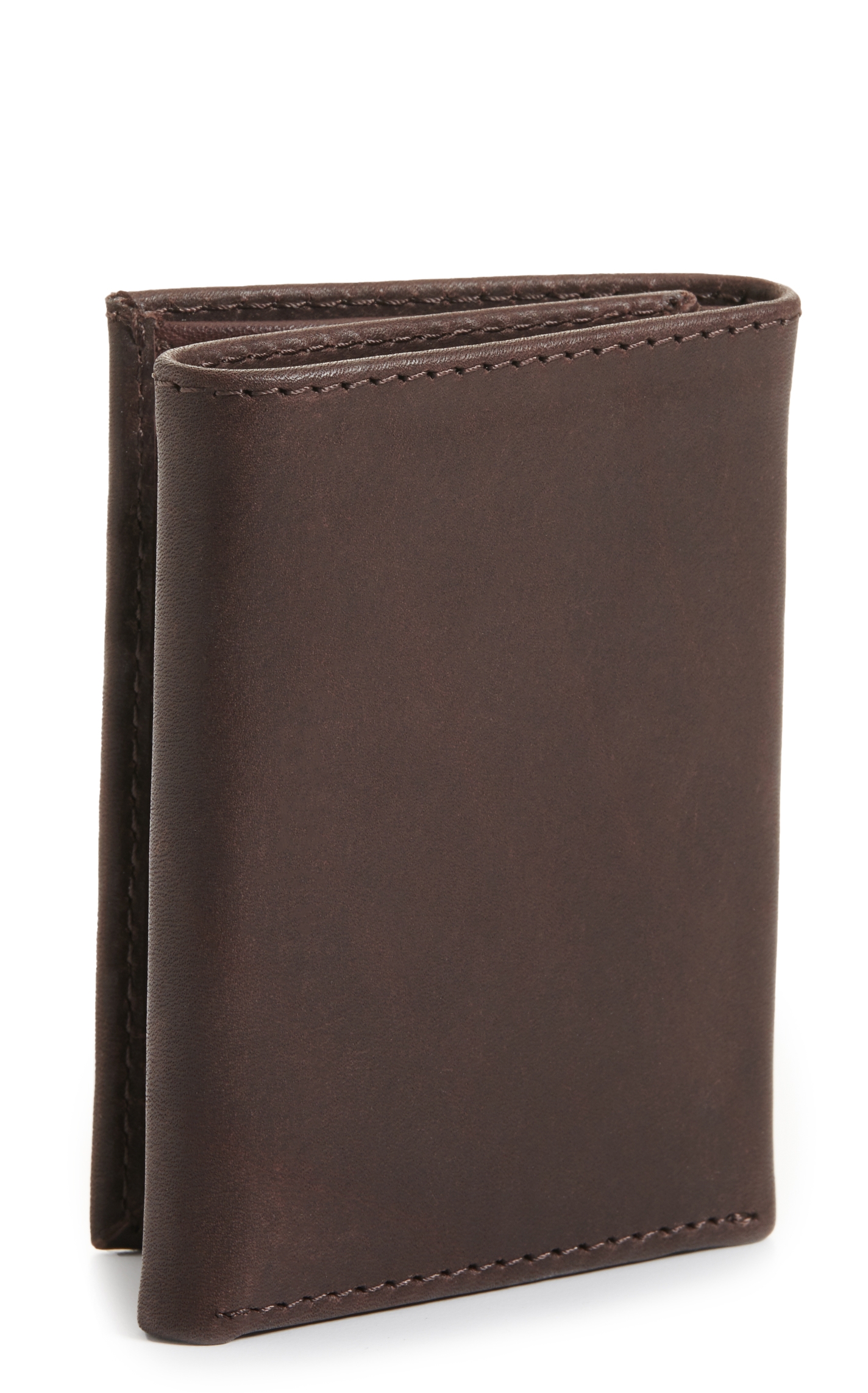 JRC & Sons Men's Chocolate Brown Ranch Hand Leather Trifold Wallet - Image 1