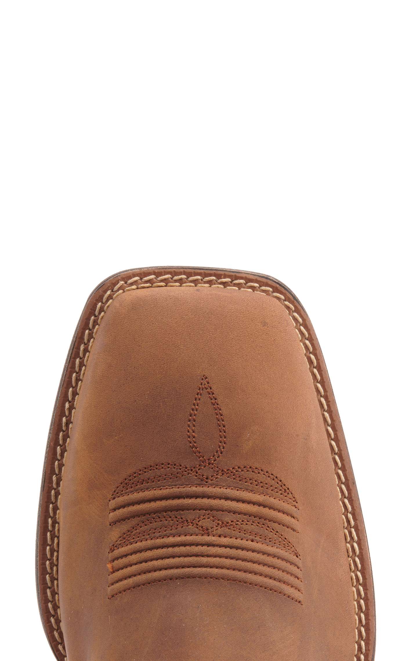 Ariat Men's Sport Patriot II Distressed Tan with Flag Patch Wide Square Toe Cowboy Boots - Image 1