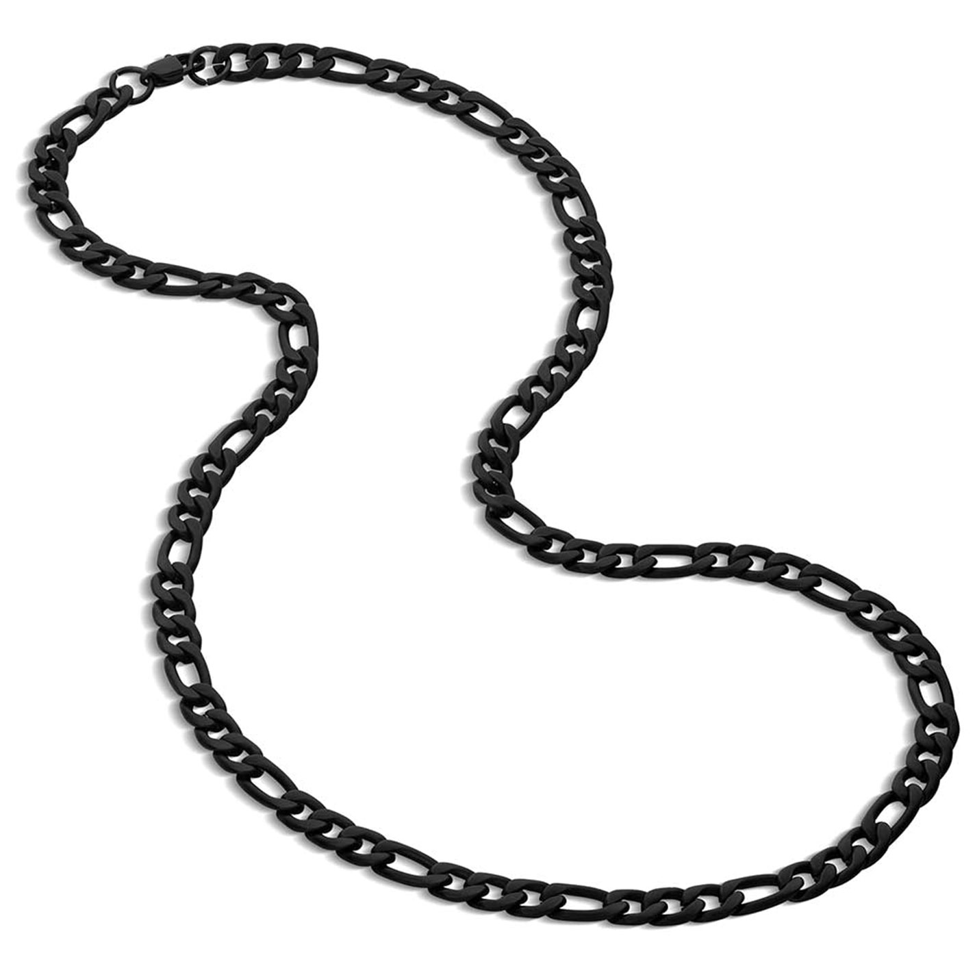Montana Silversmiths Men's Midnight Onyx Figaro Chain Necklace - Image 3
