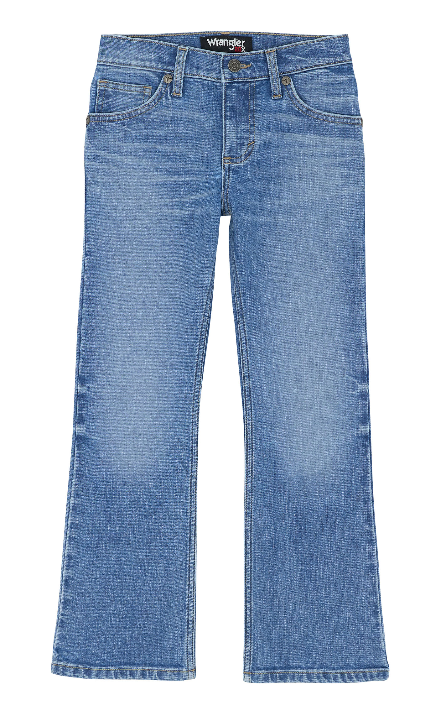 Wrangler 20X Boy's 42 Vintage Seaside Medium Wash Bootcut Jeans (1T-7) - Image 1
