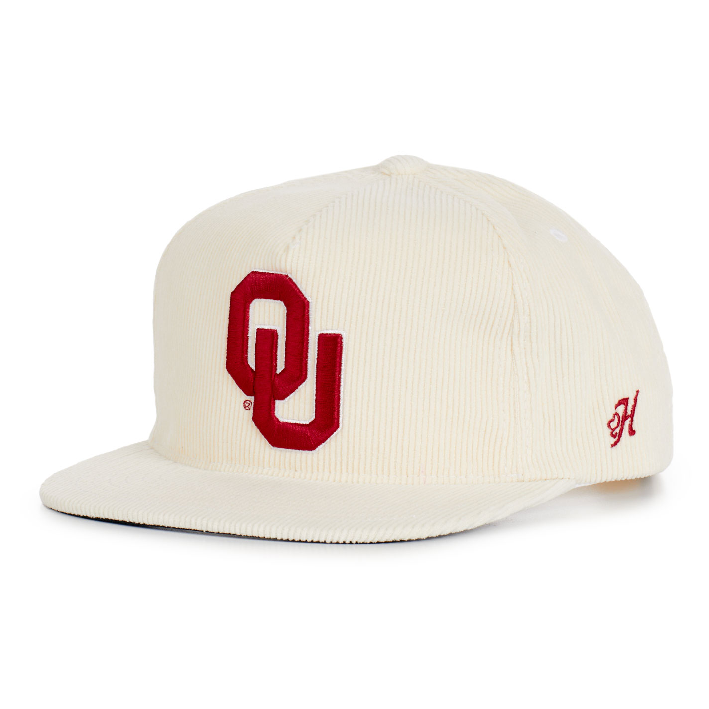 Hooey Collegiate Collection Crimson & White Oklahoma Sooners Curved Bill Cap - Image 1