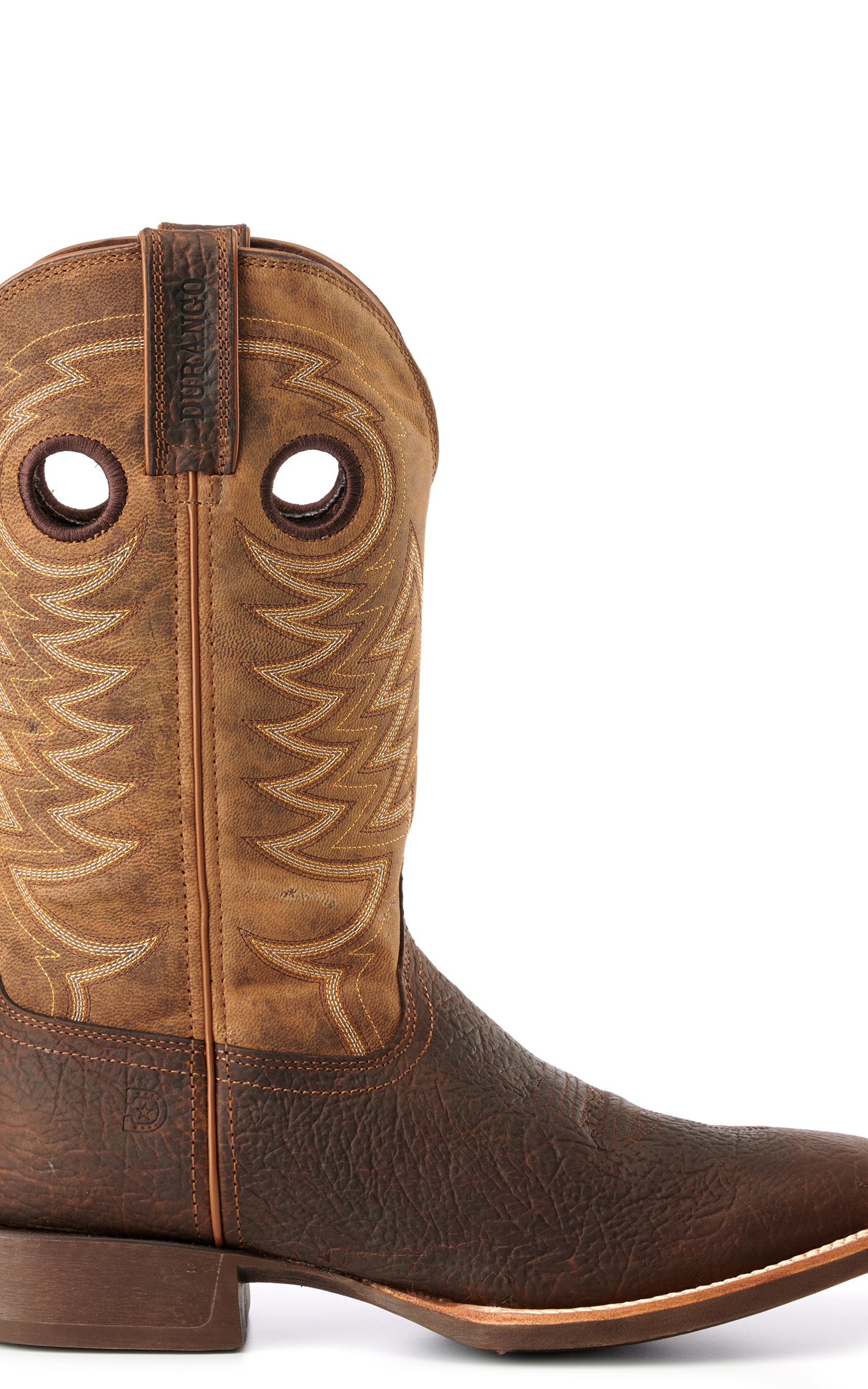 Durango Men's Rebel Pro Brown and Tan Wide Square Toe Cowboy Boots - Image 1