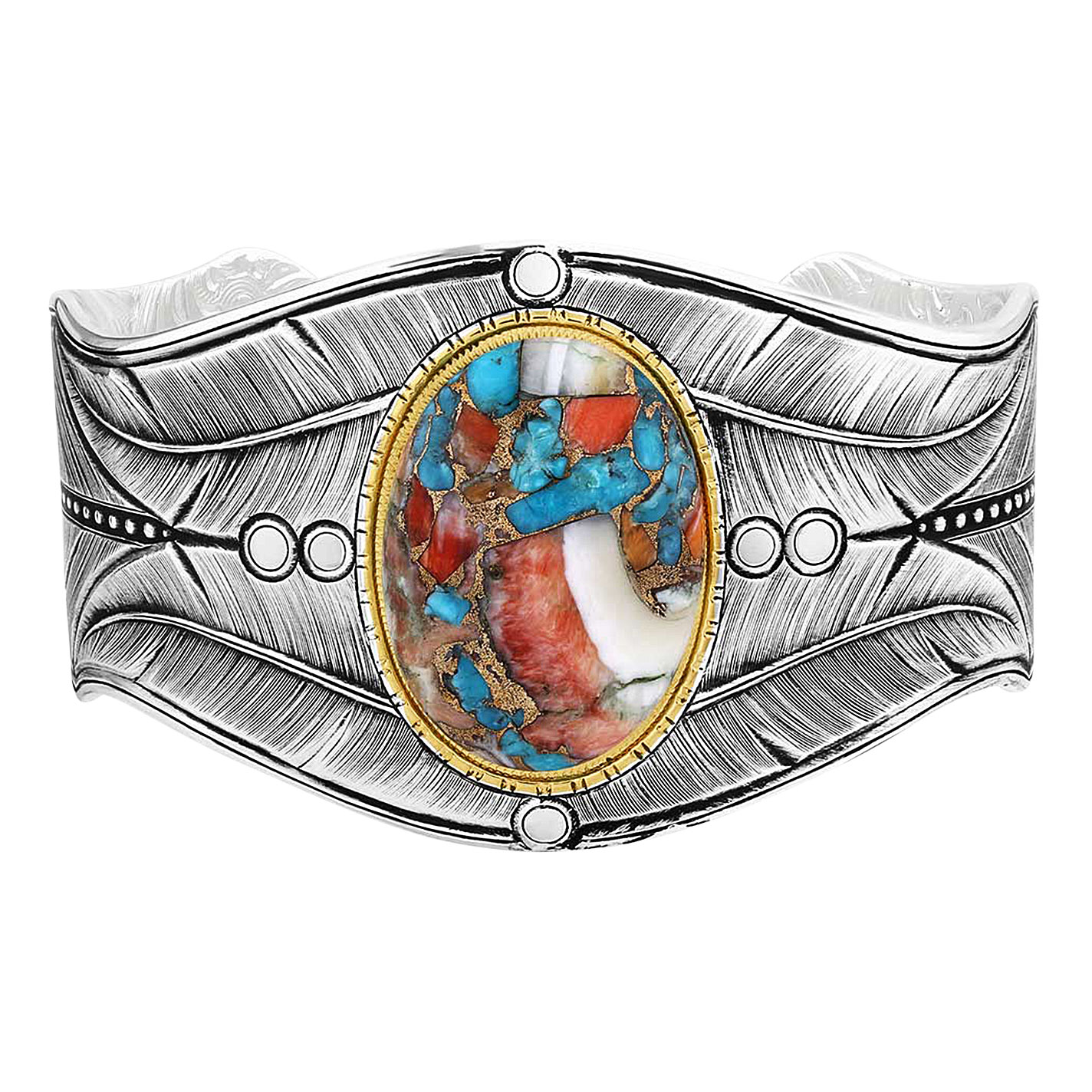 Montana Silversmiths Nature's Turquoise Silver Cuff Bracelet - Image 1