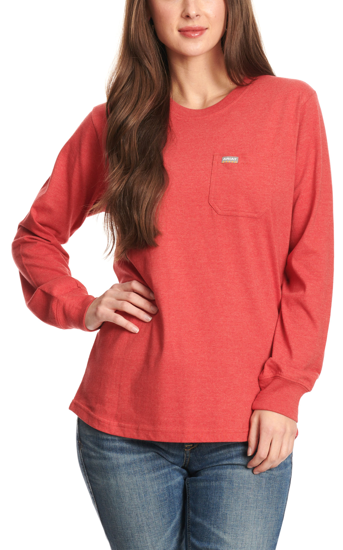 Ariat Rebar Women's Red Logo Graphic Work T-Shirt - Image 1