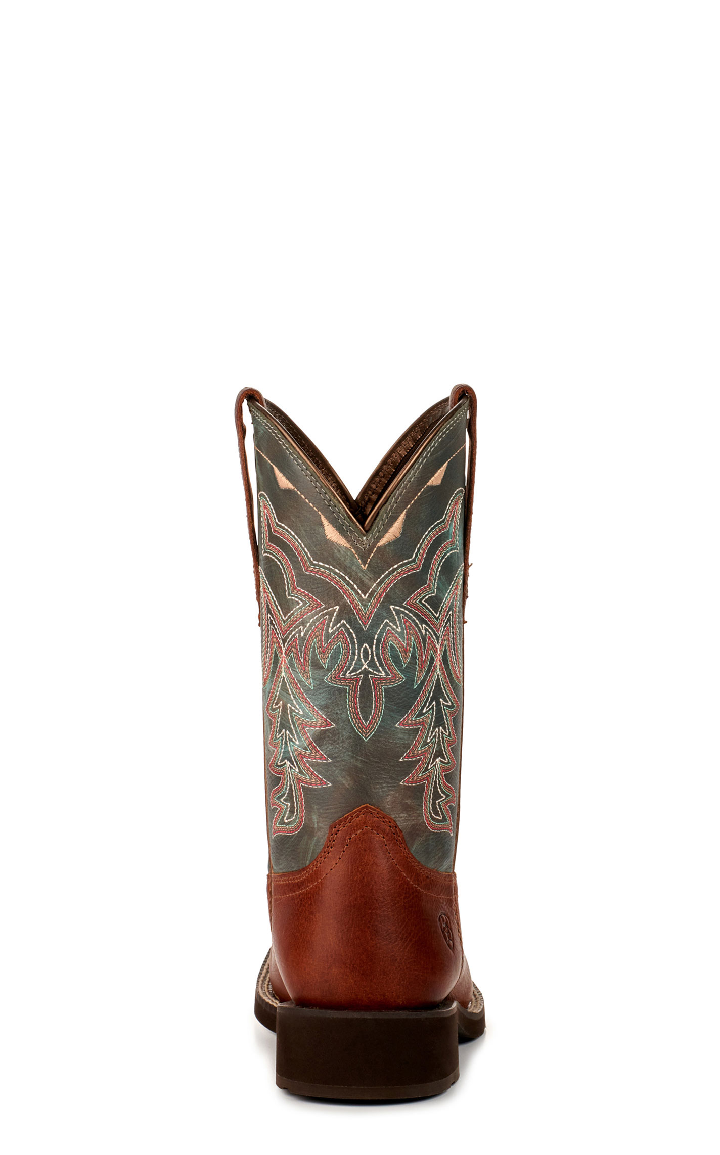Ariat Women's Delilah Spiced Cider and Teal Wide Square Toe Cowboy Boots - Image 1
