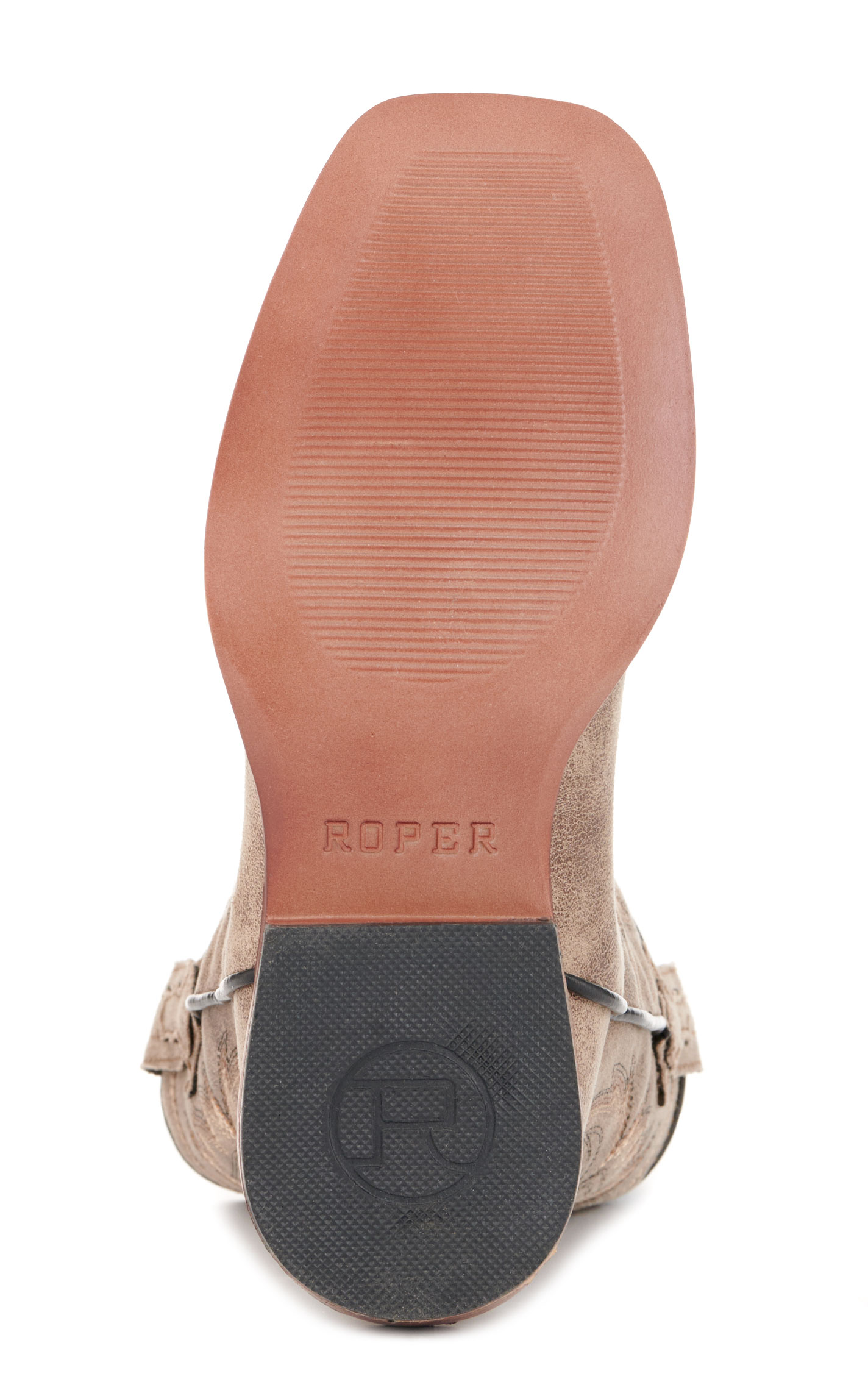 Roper Big Kids’ Brown Eastwood Faux Leather Square Toe Cowboy Boots - Image 1