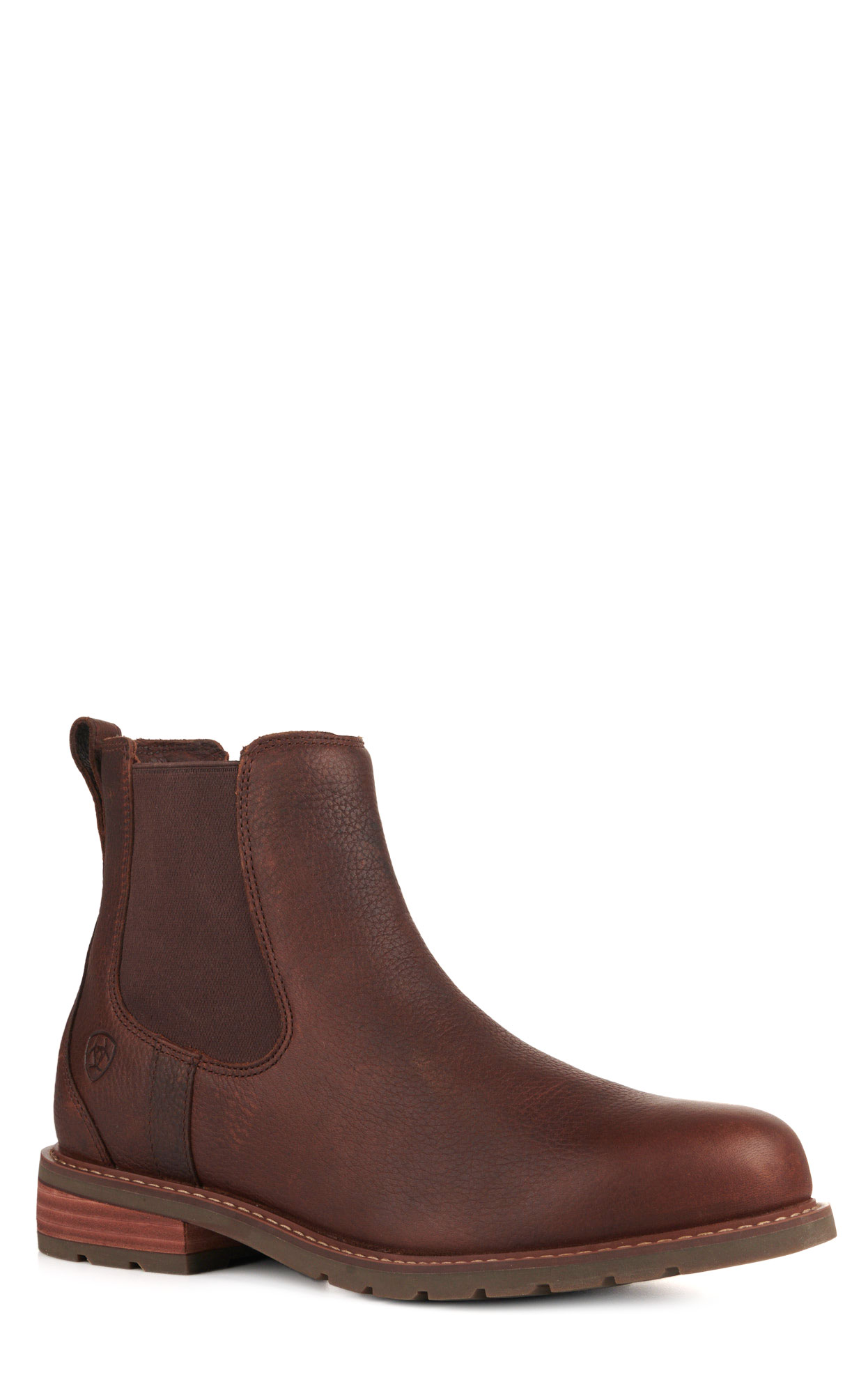Ariat Men's Wexford Dark Brown Waterproof Round Toe Chelsea Boots - Image 1