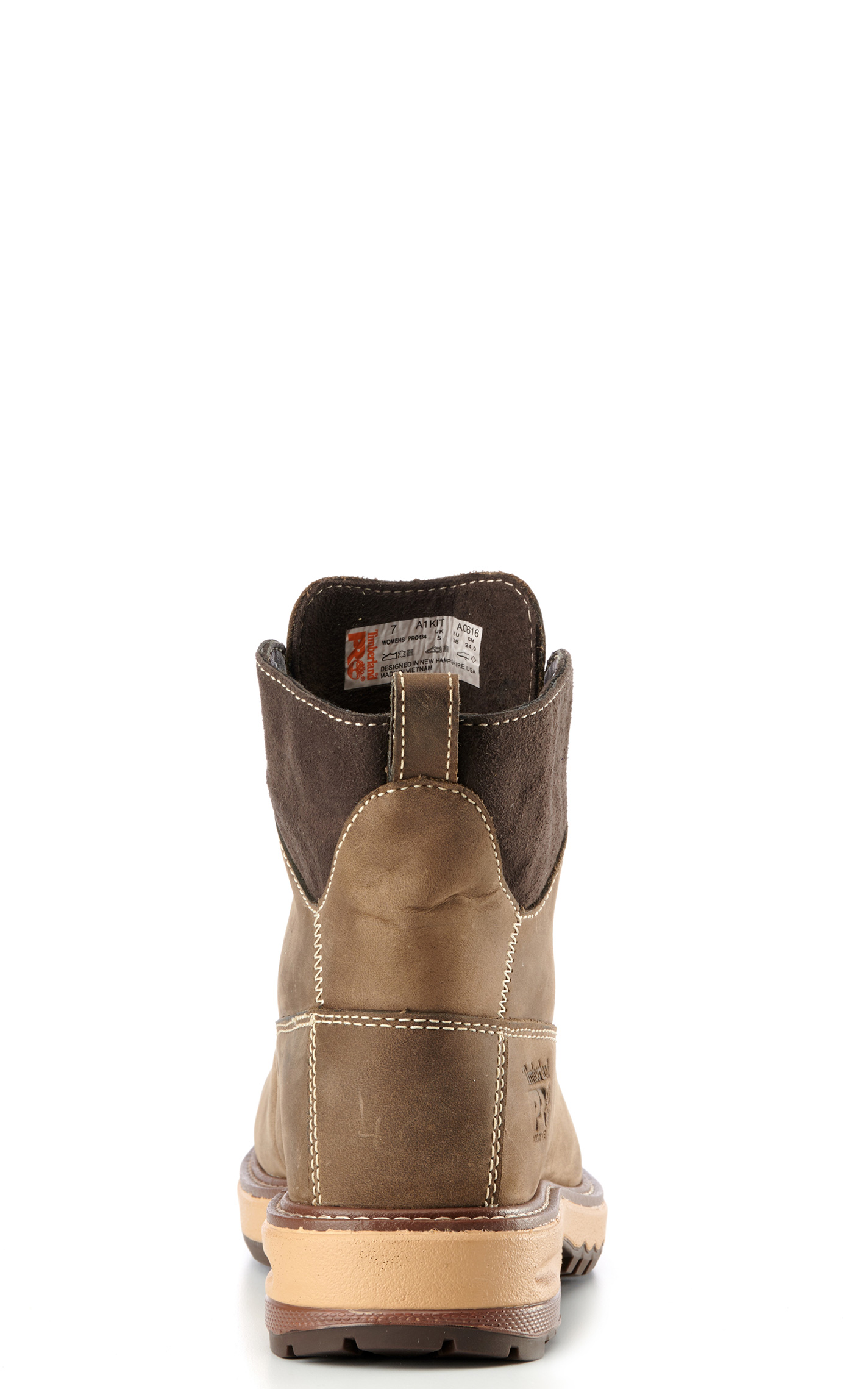 Timberland PRO Women's Hightower Coffee Brown Round Alloy Toe Lace Up Work Boot - Image 1