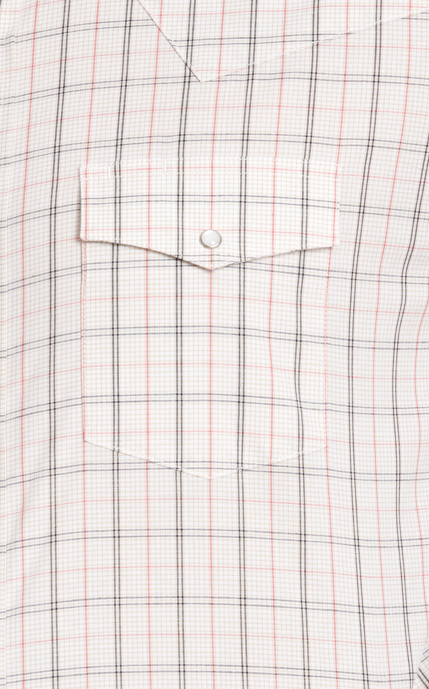 Wrangler Men's Taupe Red & Black Plaid Relaxed Fit Western Shirt - Image 1