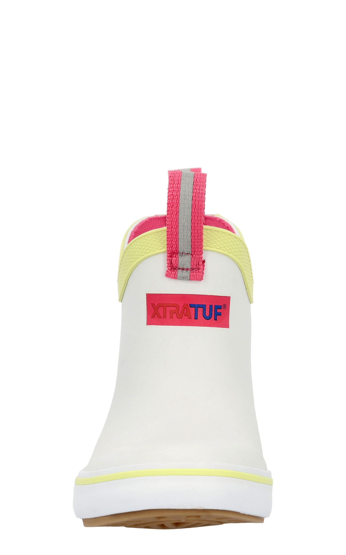 XTRATUF Kid's White & Pink Ankle Rubber Deck Boots - Image 1