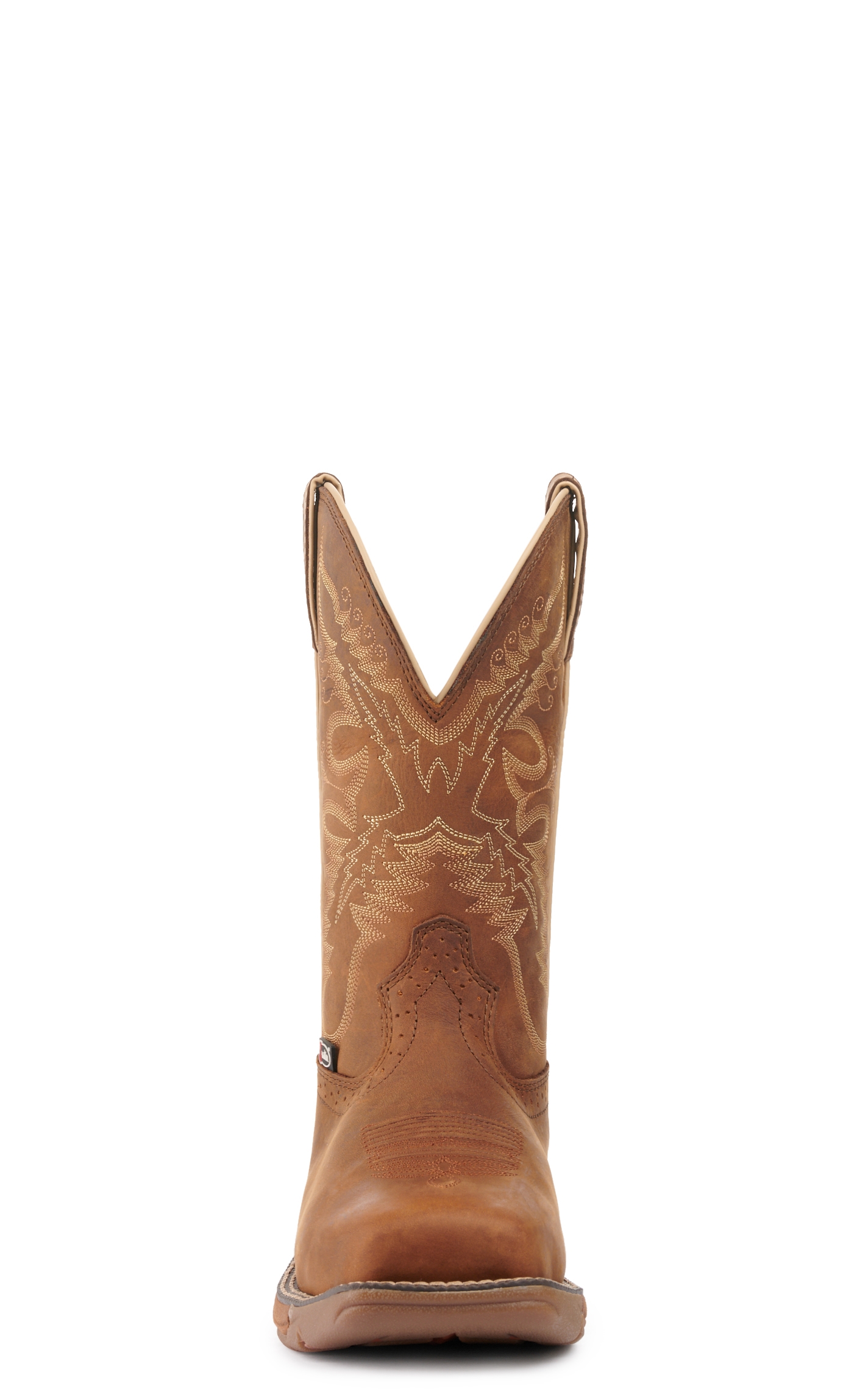 Justin Women's Stampede Rush Tan Waterproof Wide Square Composite Toe Work Boots - Image 1