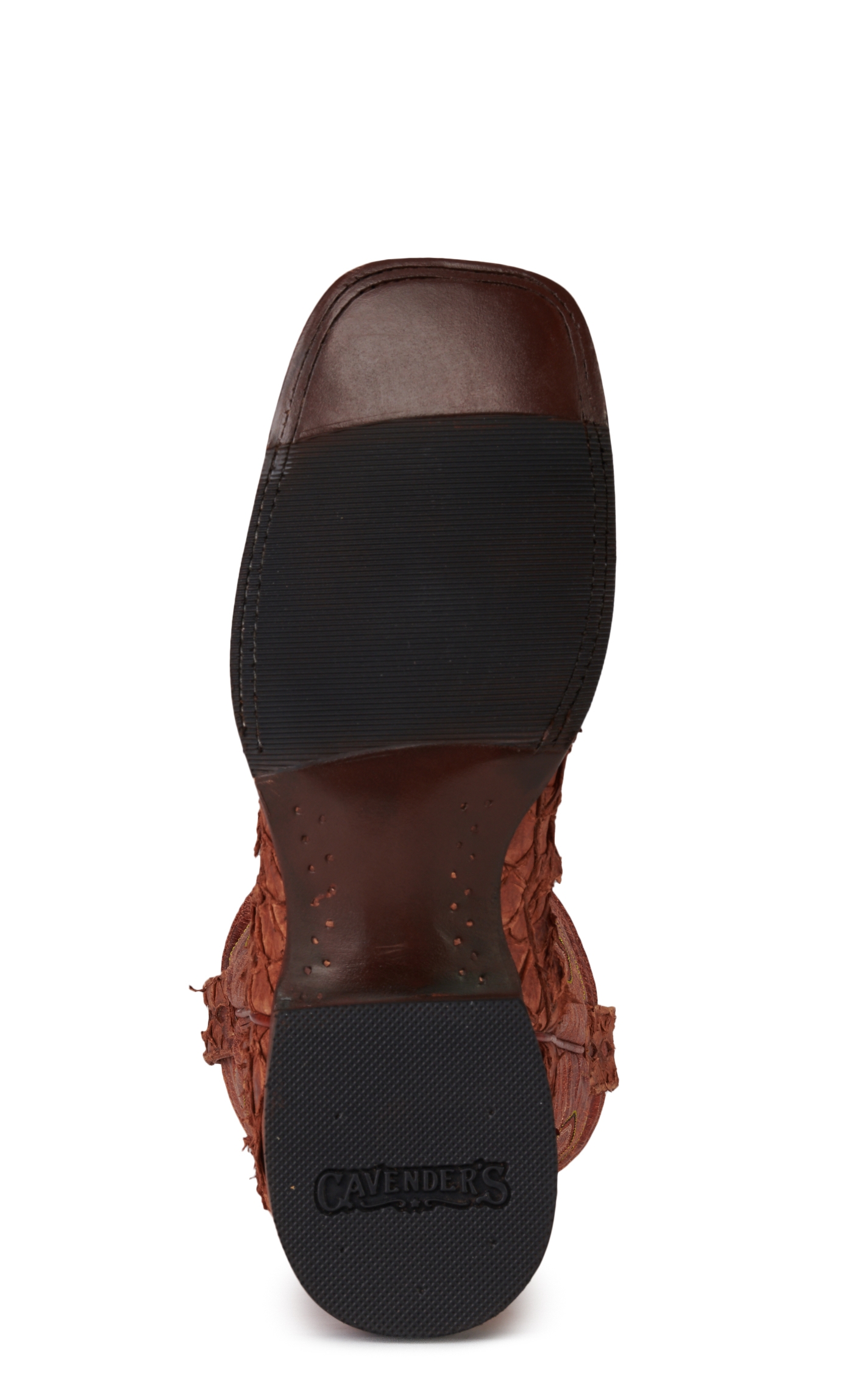 Cavender's Men's Mango Buffalo and Peanut Piracuru Wide Square Toe Exotic Cowboy Boots - Image 1