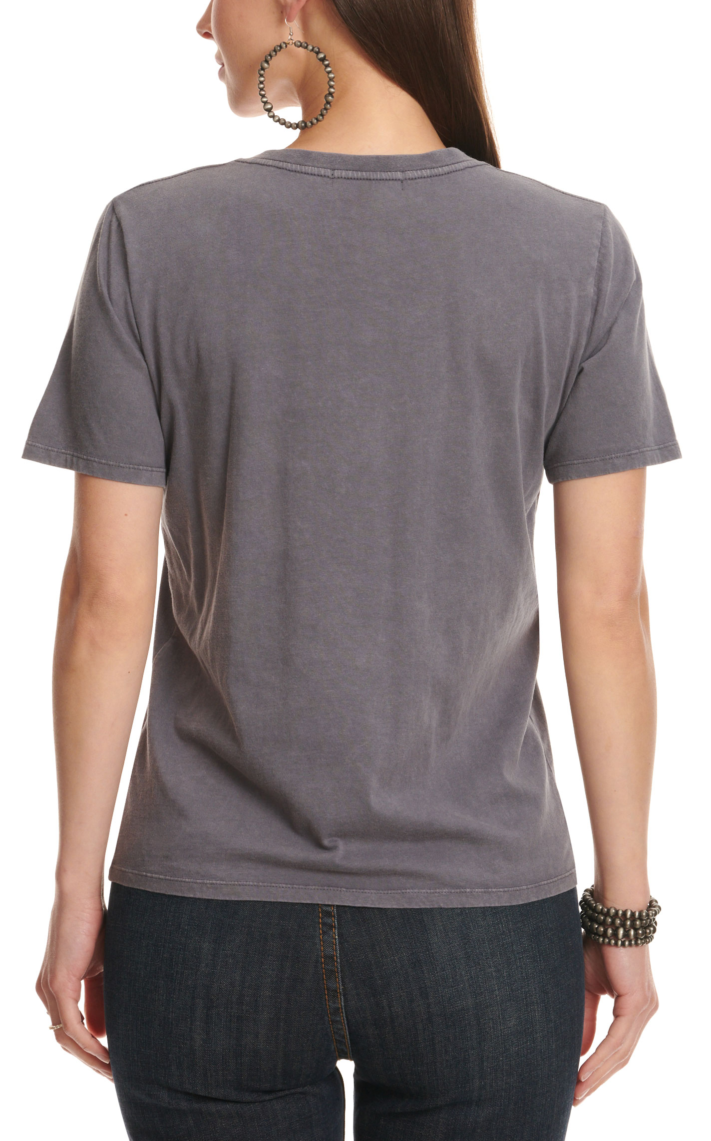 Rock & Roll Denim Gray American Riders Tour Graphic T-Shirt - Image 1