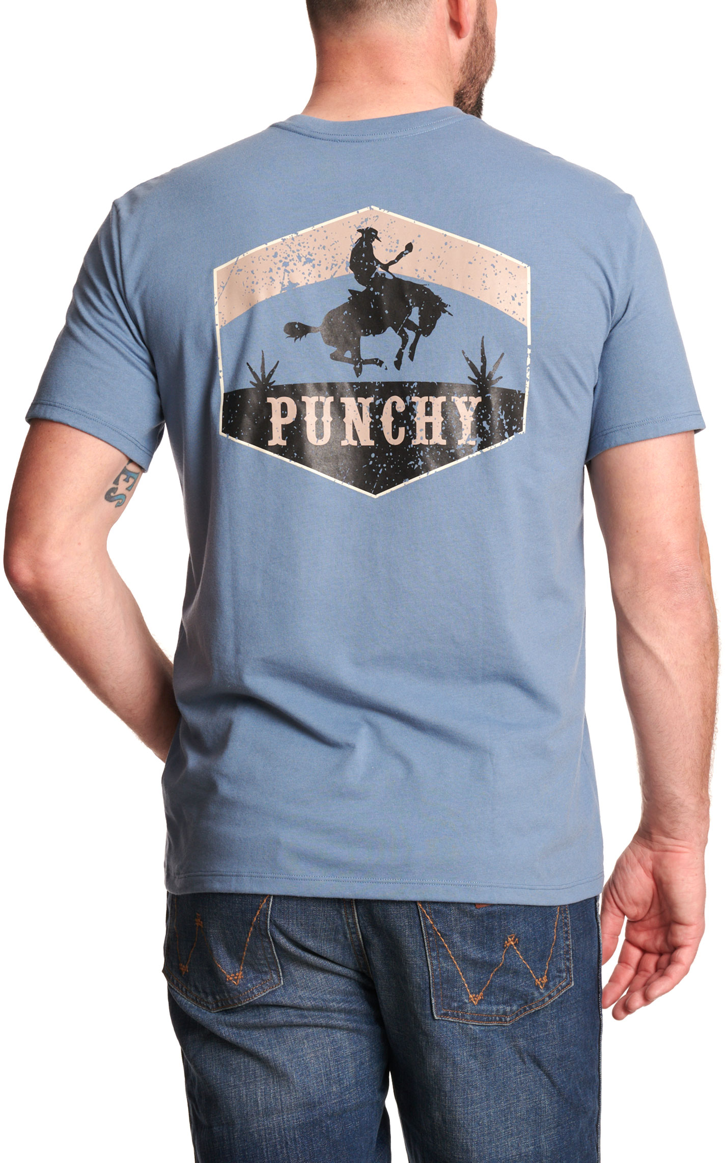 Hooey Ranchero Punchy Men's Blue T-Shirt - Image 1
