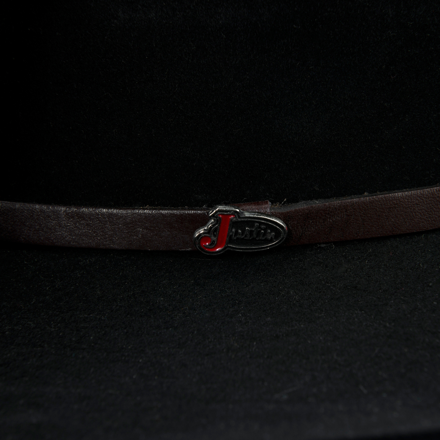 Justin Black Lonestar 2X Wool Cowboy Hat - Image 1