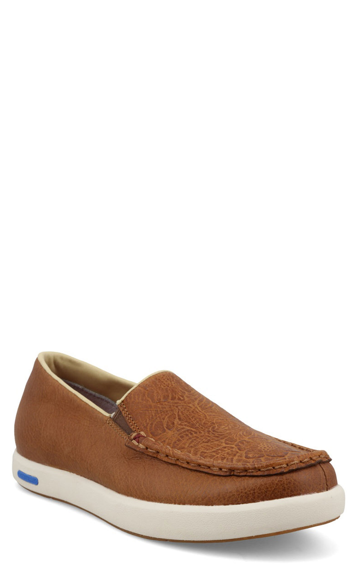 Twisted X Women's Cashew Leather Slip-On Ultralite X Tooled Casual Shoe - Image 1