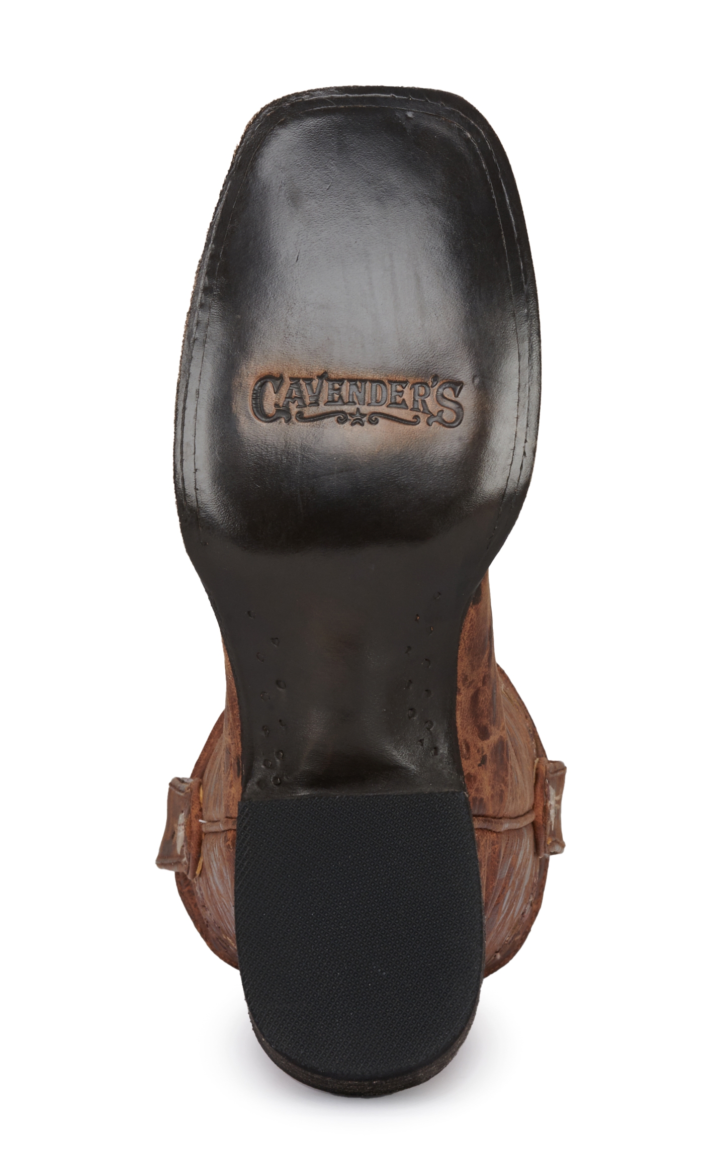 Cavender's Women's Weathered Tan with Floral Embroidery Square Toe Cowboy Boots - Image 1