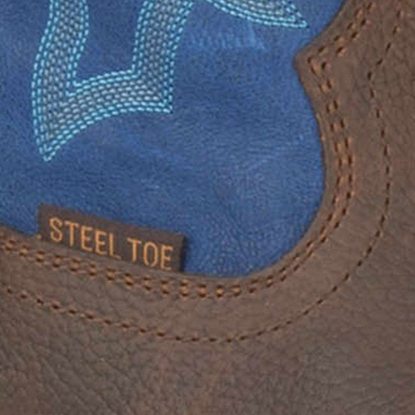 Tony Lama Men's TLX Tan and Blue Square Steel Toe Work Boot - Image 1