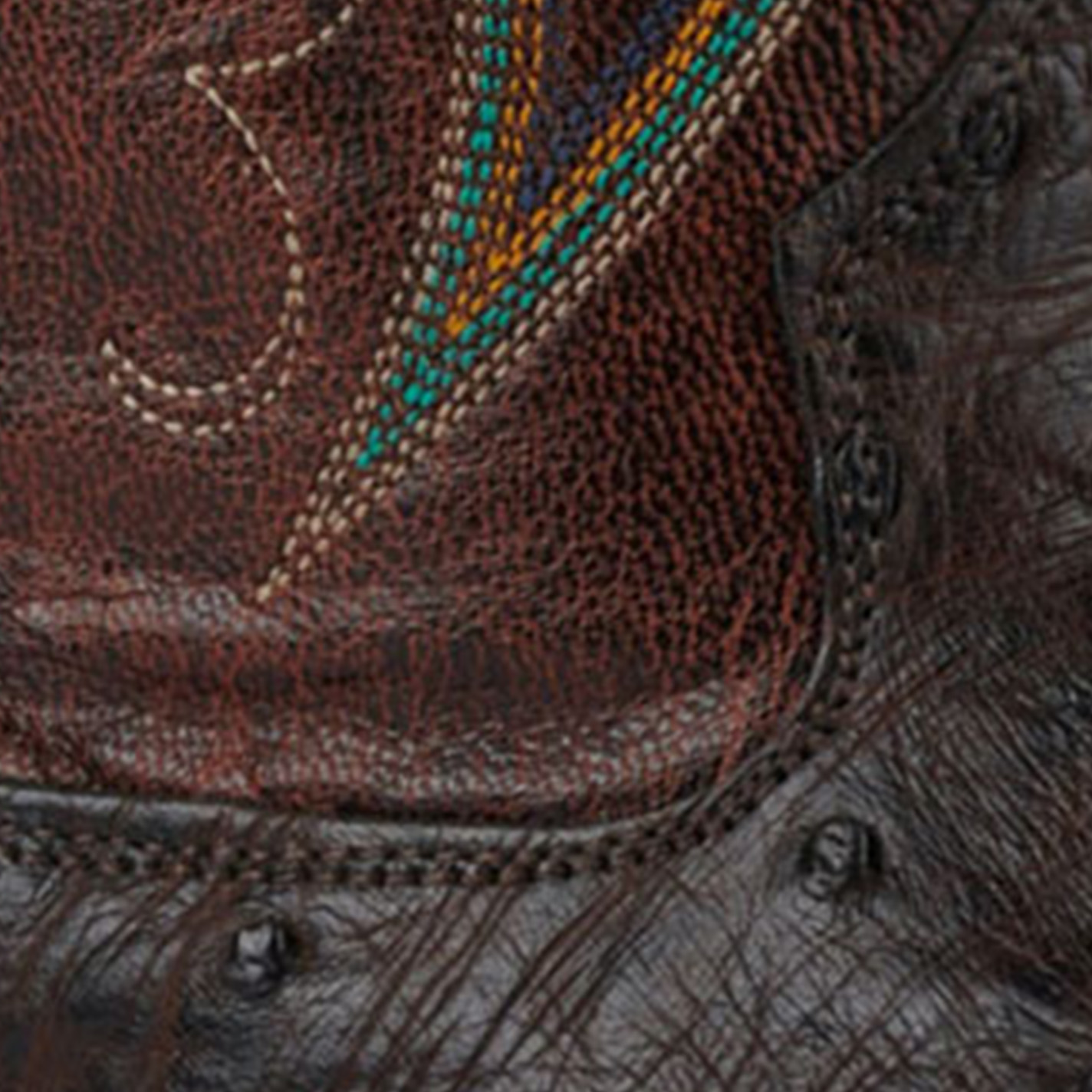 Tony Lama Men's Foster Sienna Full Quill Ostrich and Cognac Wide Square Toe Exotic Cowboy Boots - Image 1