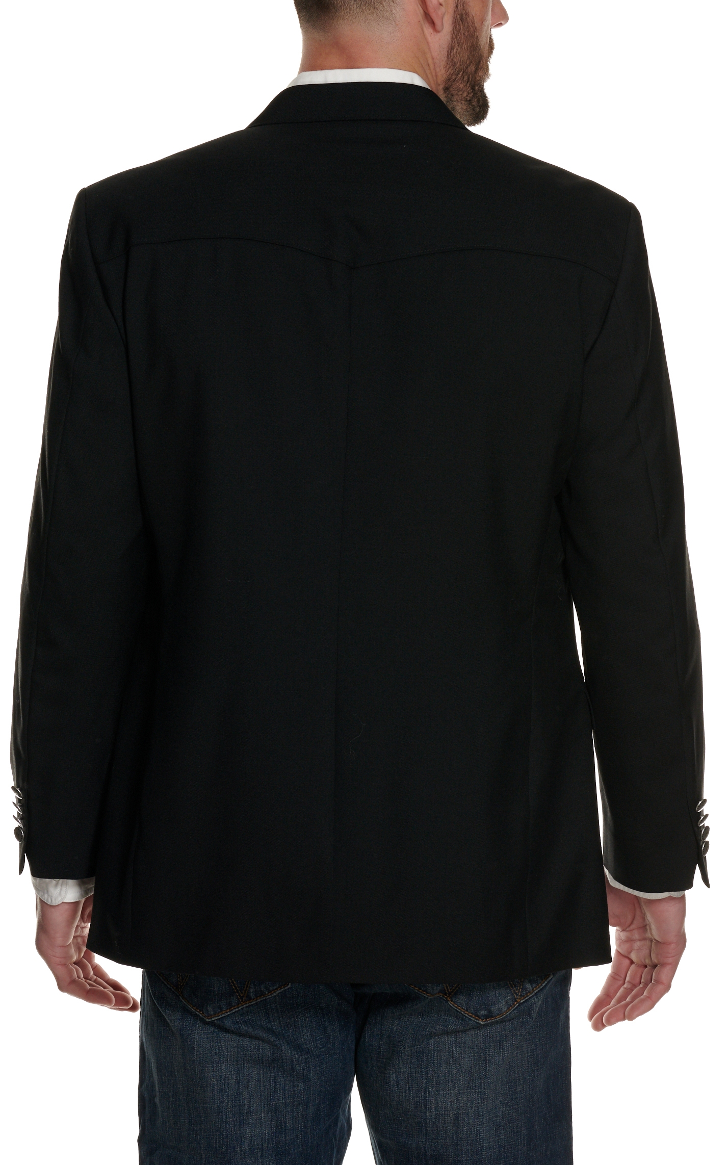 Red Sky Solid Black Western Sport Coat - Big & Tall Sizes - Image 1