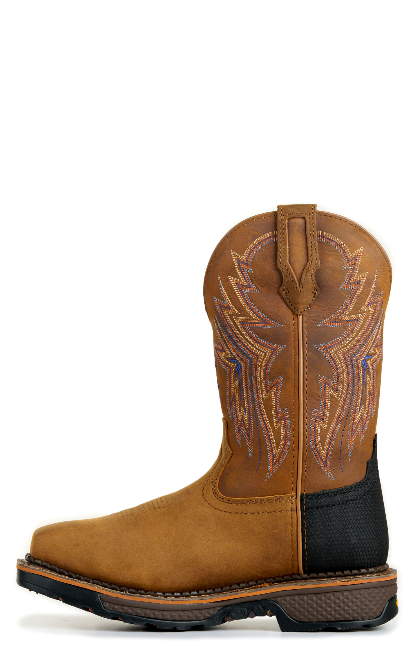 R. Watson Men's Tan and Bay Brown Waterproof Wide Square Composite Toe Cowboy Work Boot - Image 1