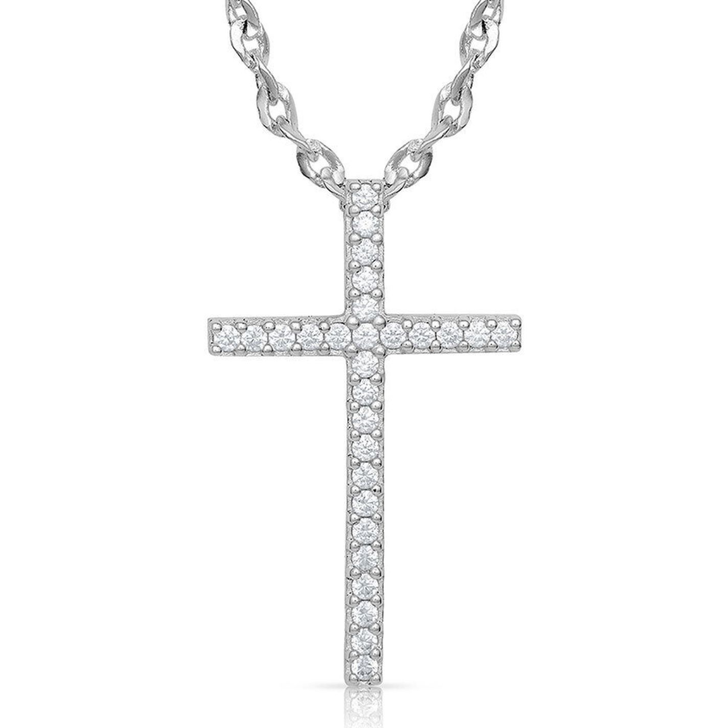Montana Silversmith Women's Dazzling in Faith Cross Pendant Necklace - Image 1